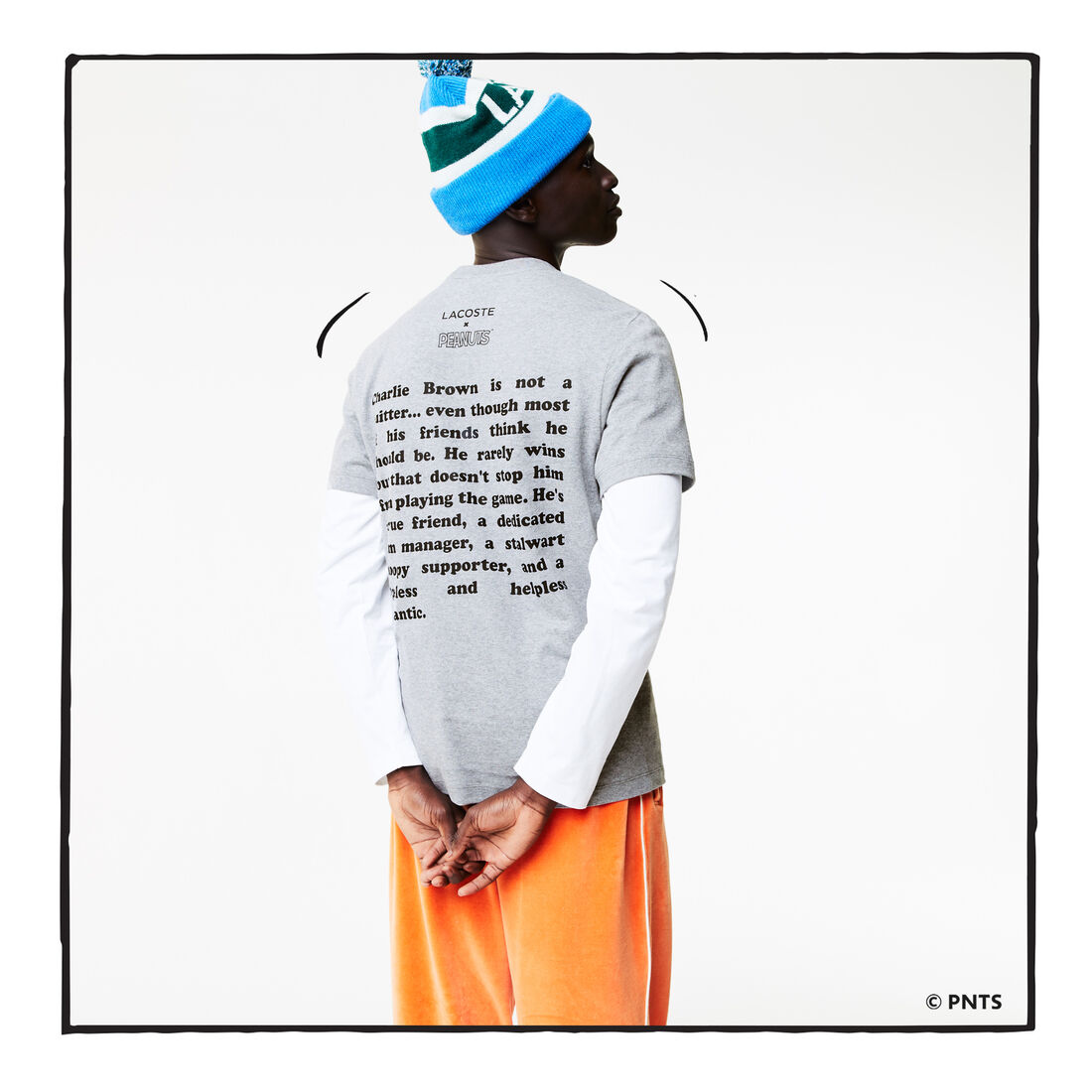 تيشيرت رجالي من القطن العضوي بياقة مستديرة من Lacoste x Peanuts تيشيرت رجالي من القطن العضوي بياقة مستديرة من Lacoste x Peanuts