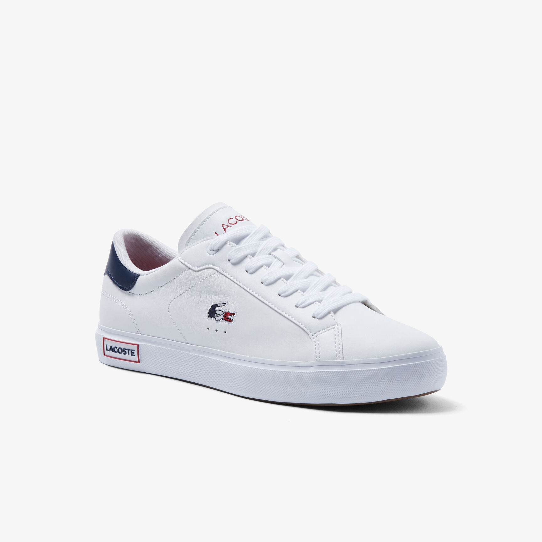 Men's Powercourt Leather Tricolour Trainers Men's Powercourt Leather Tricolour Trainers