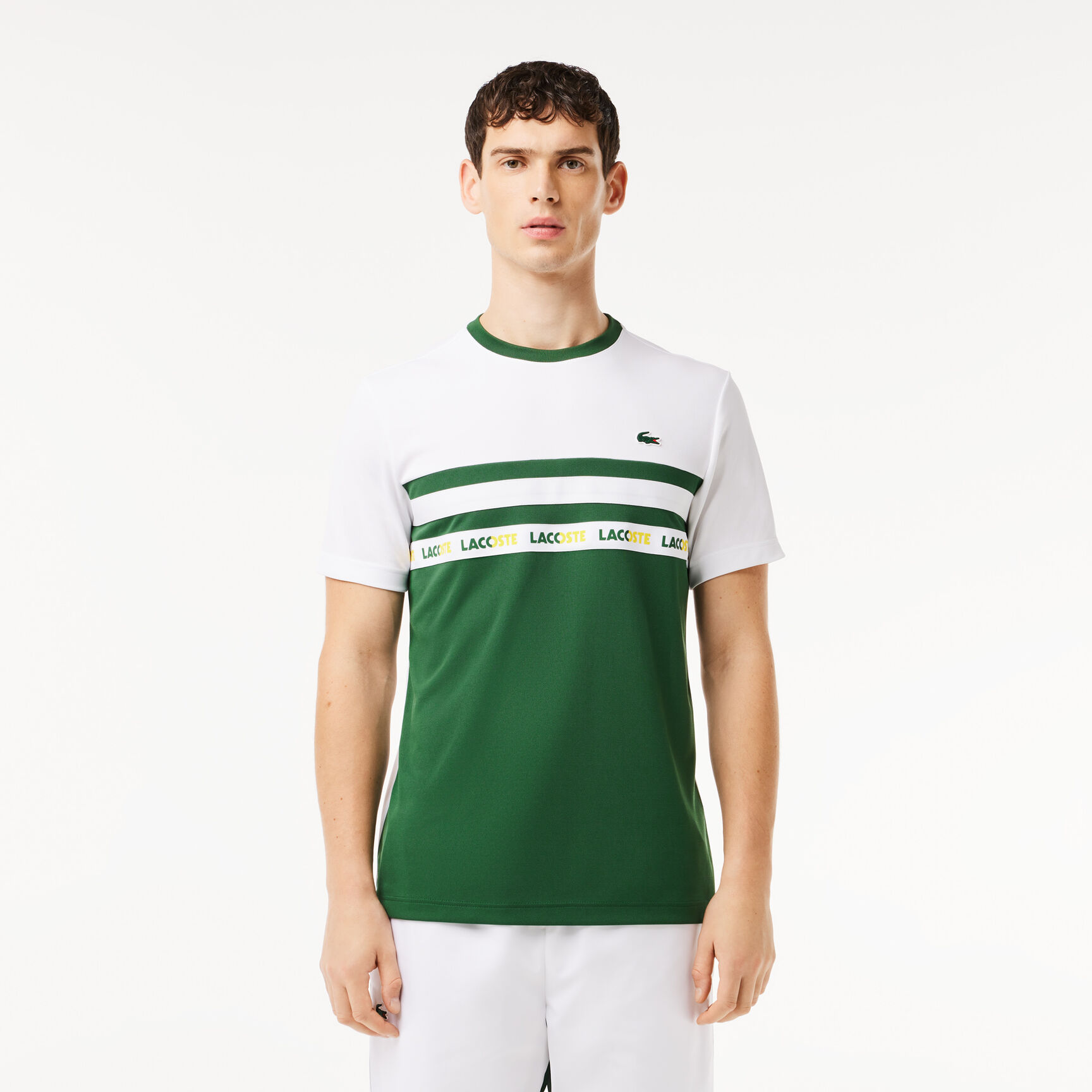 Ultra-Dry Logo Stripe Pique Tennis T-shirt
