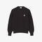 lacoste pearl rib knit badge accent sweater