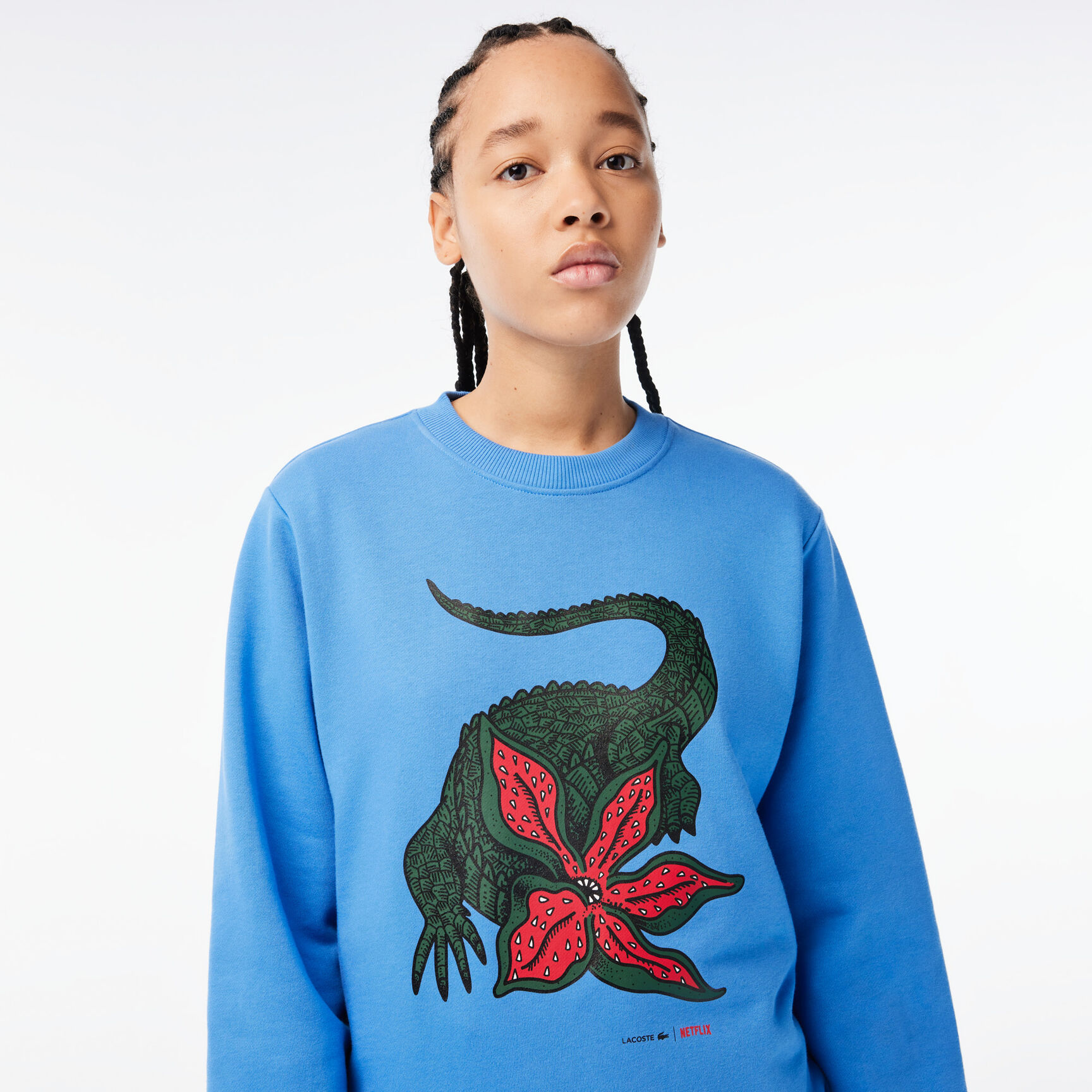 Women&rsquo;s Lacoste x Netflix Loose Fit Organic Cotton Fleece Sweatshirt