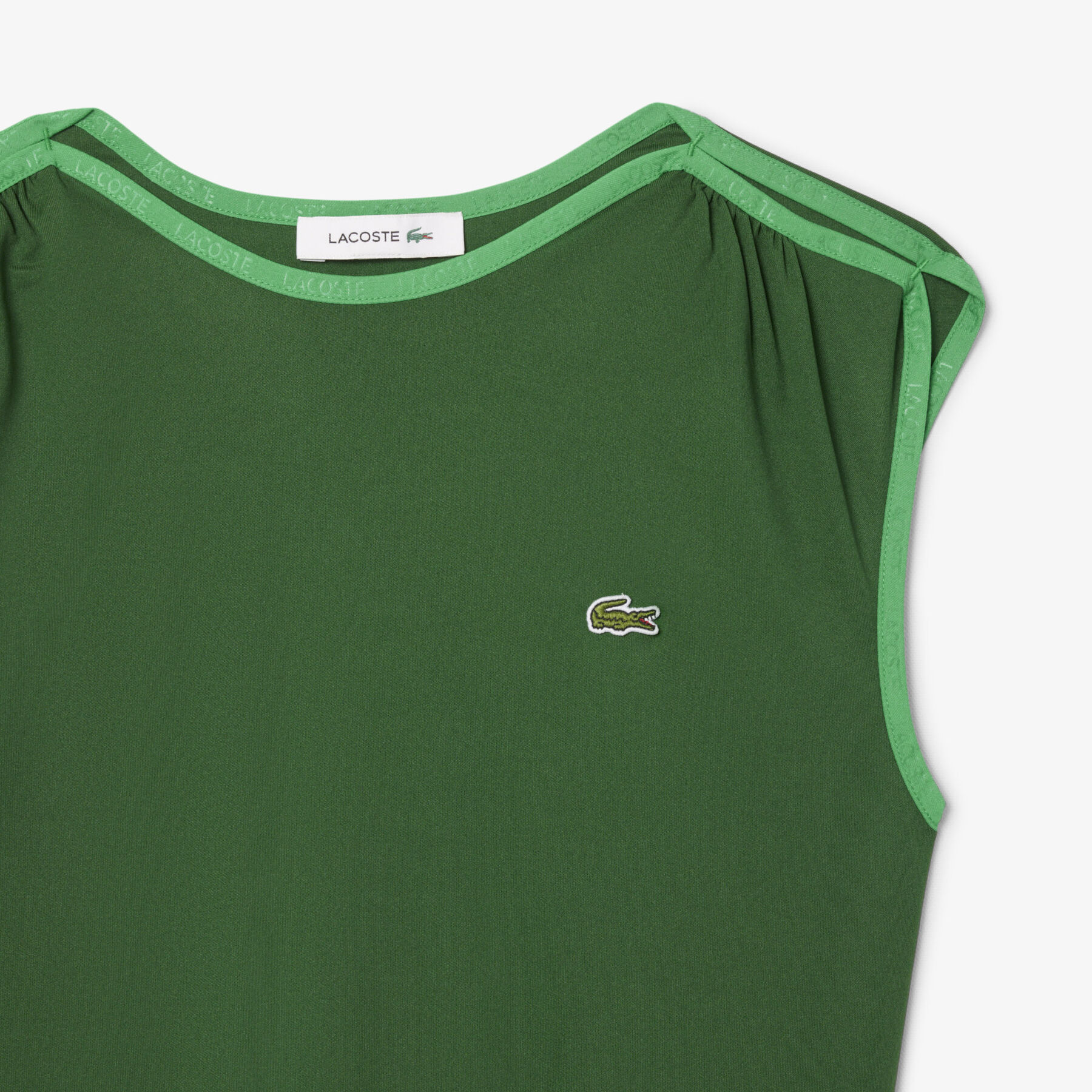 lacoste sleeveless pleated dress