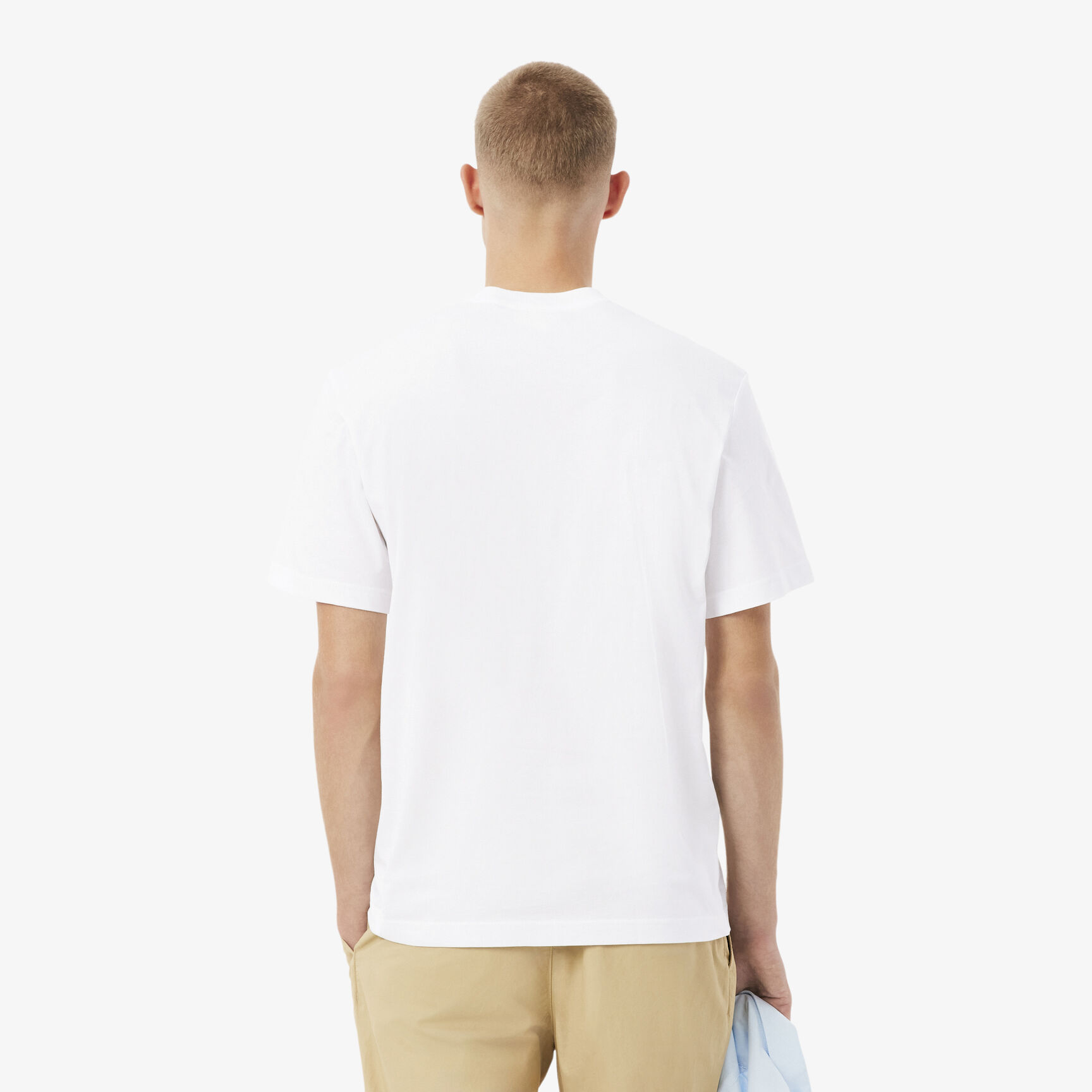 تي شيرت قطني مع جيب على الصدر