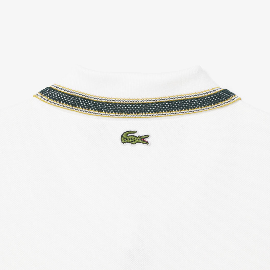 lacoste classic fit french made badge accent polo shirt