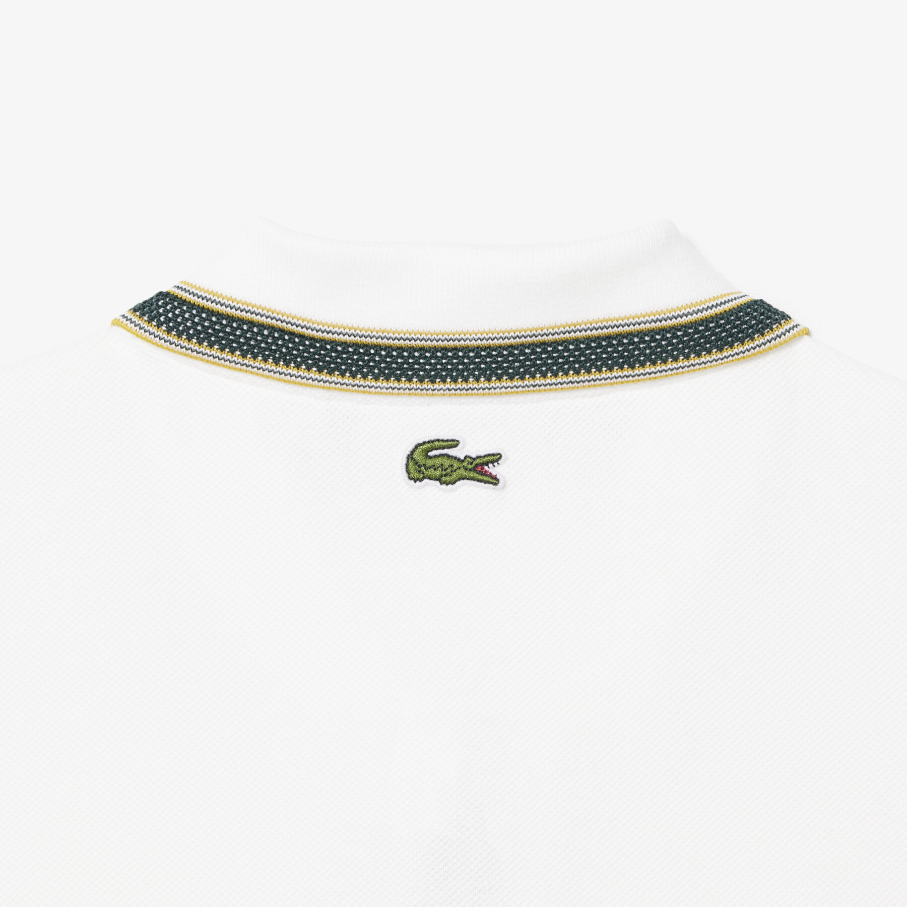 lacoste classic fit french made badge accent polo shirt