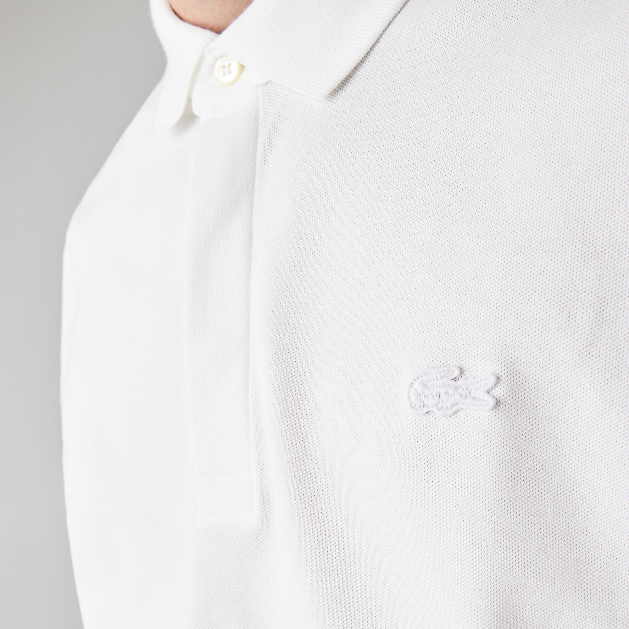 تيشيرت بولو قطن بيكيه مطاطي بقصة عادية للرجال مجموعة Lacoste Paris تيشيرت بولو قطن بيكيه مطاطي بقصة عادية للرجال مجموعة Lacoste Paris