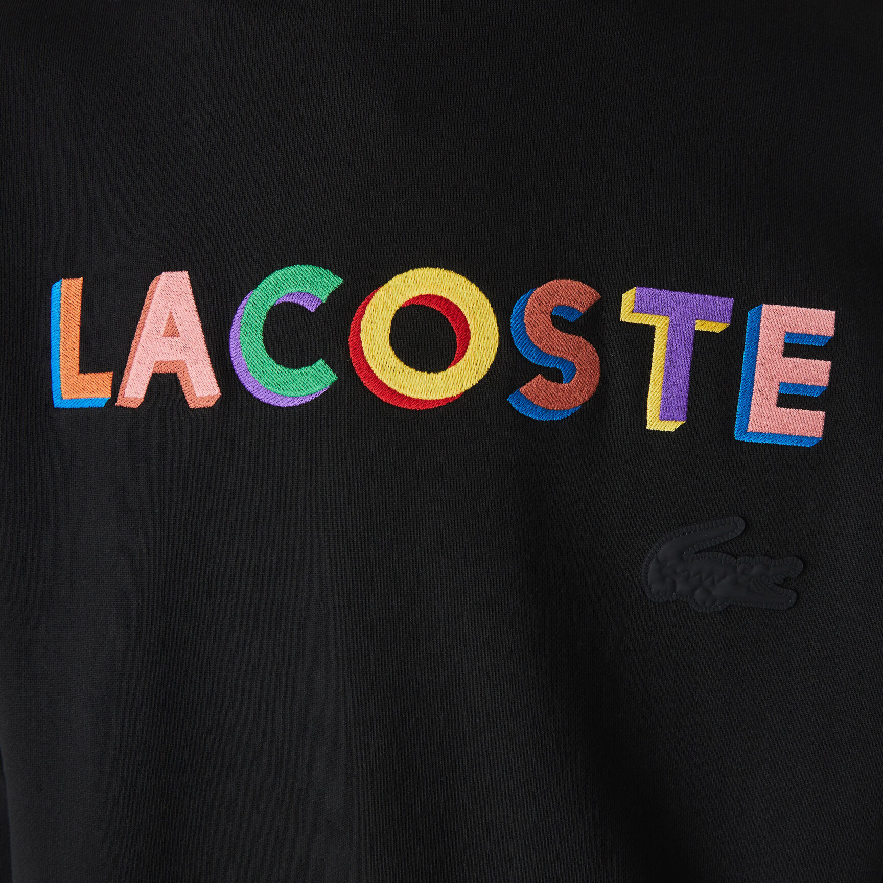 Unisex Lacoste L!VE Loose Fit Embroidered Fleece Sweatshirt