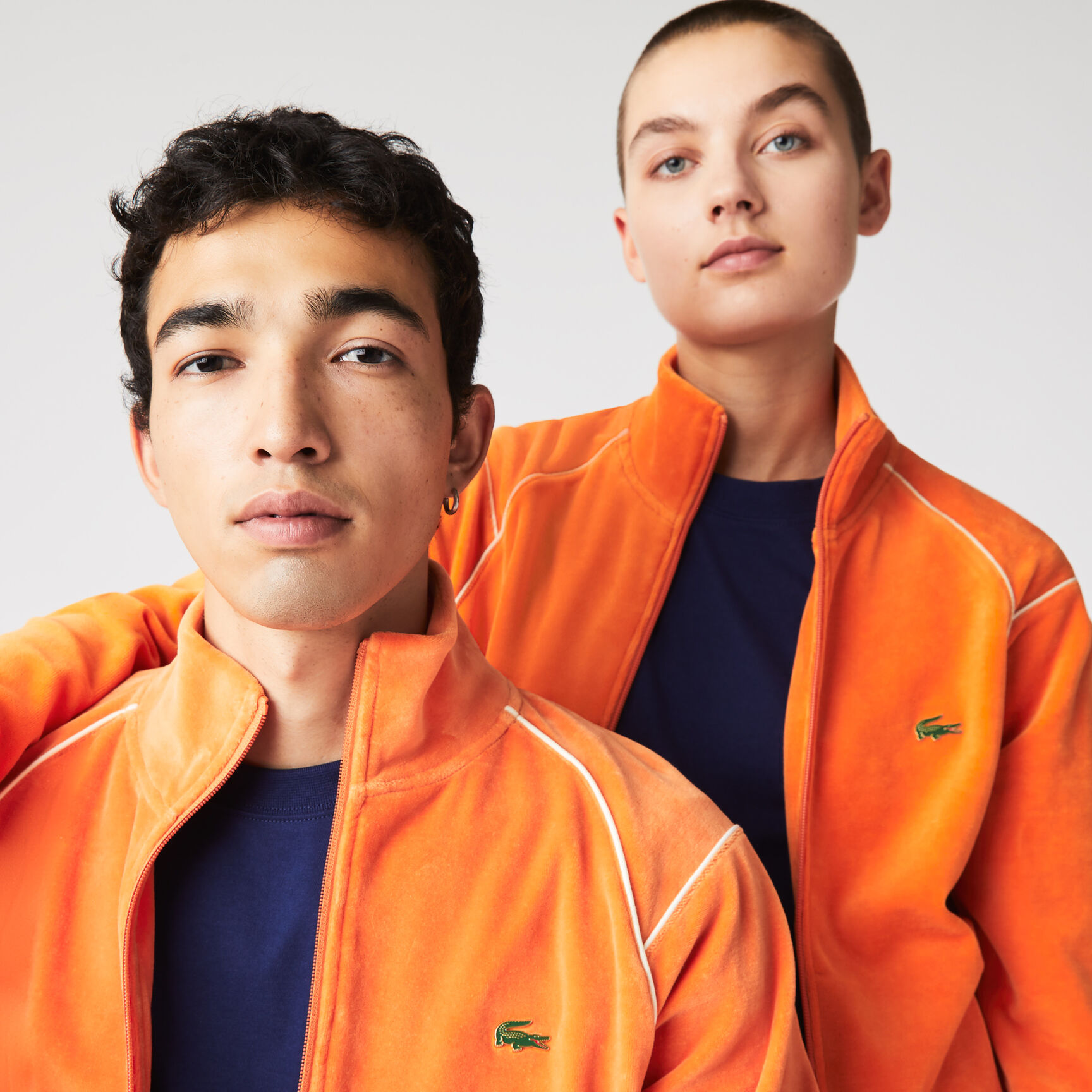 Unisex Lacoste L!VE Zippered Velvet Sweatshirt