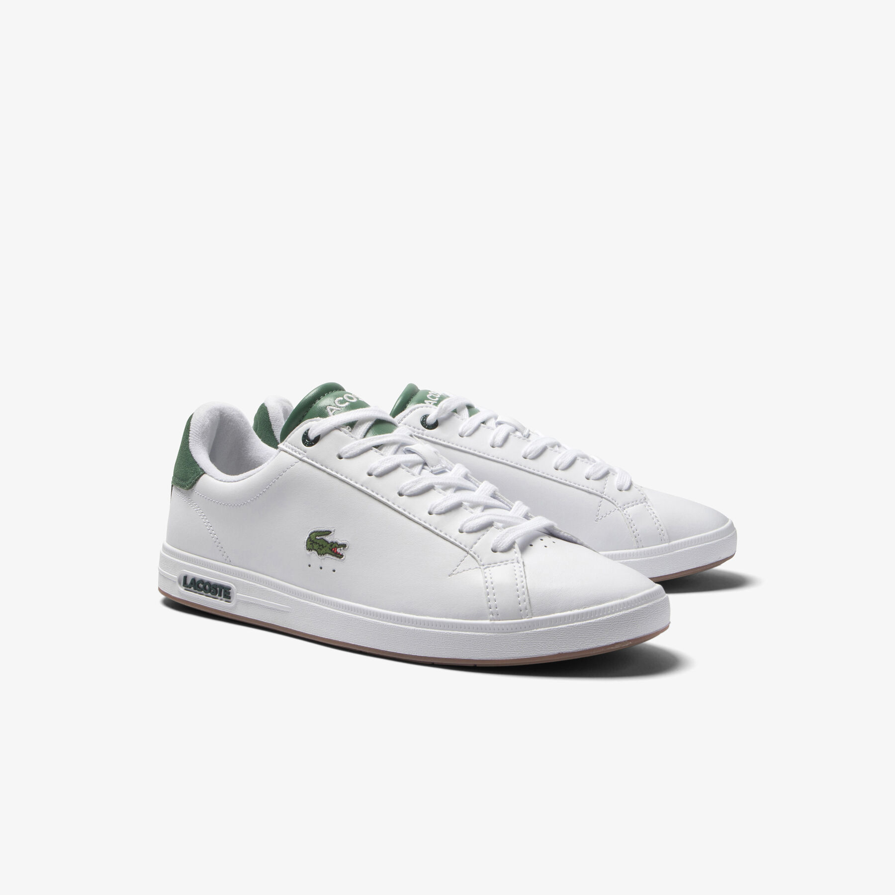 men s lacoste graduate pro leather heel pop trainers