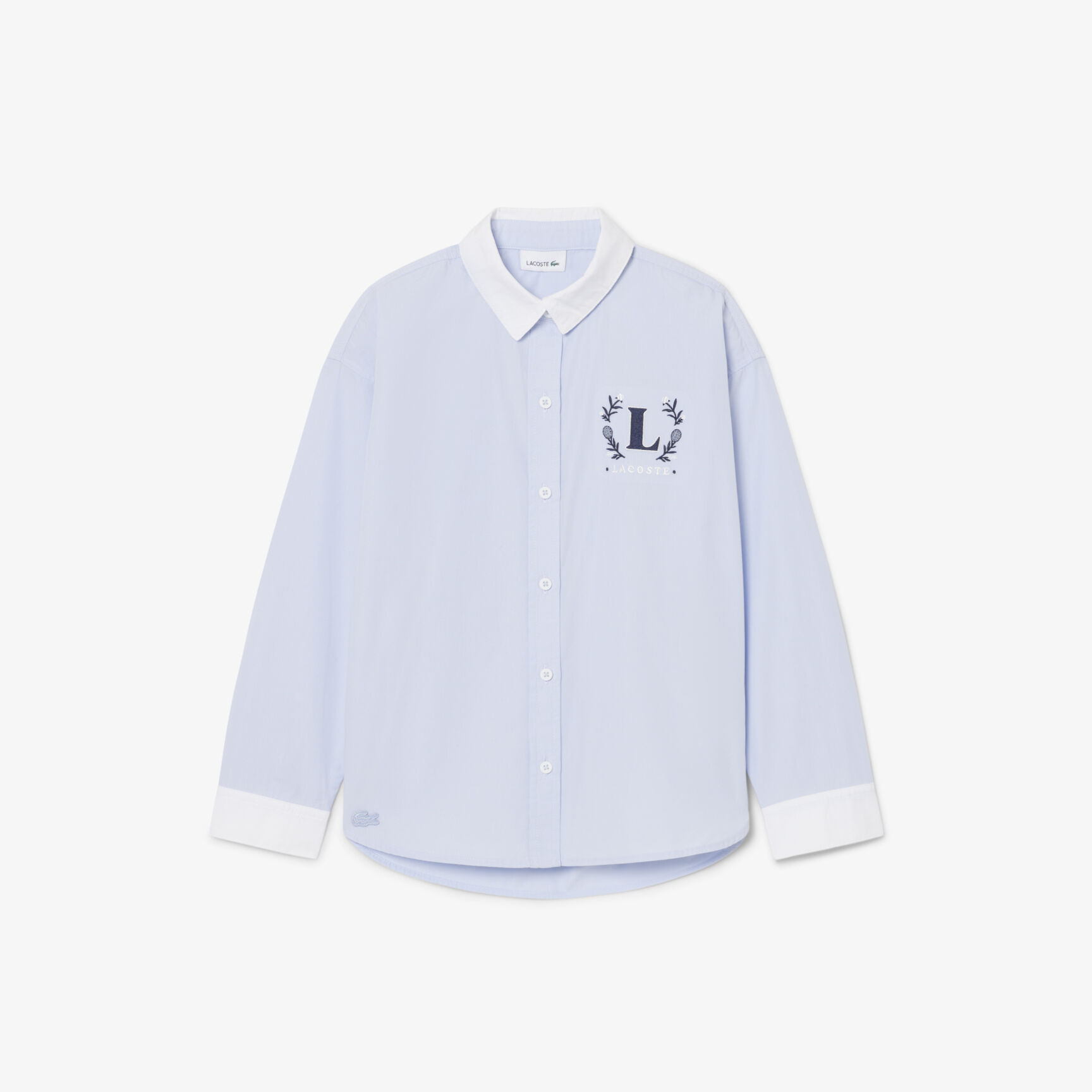 Embroidered Badge Poplin Shirt