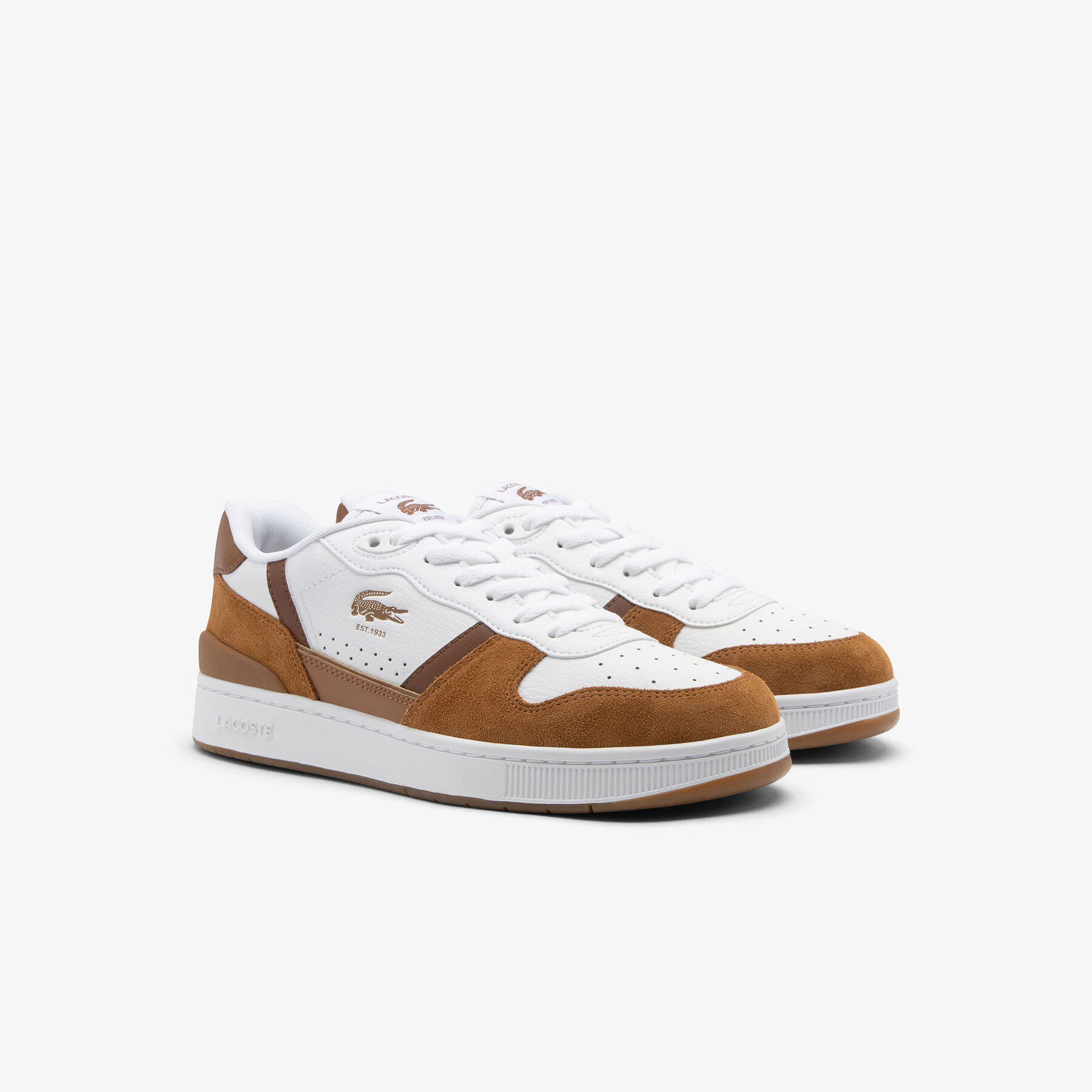 Men's T-Clip Set Leather Sneakers lacoste men s t clip set leather sneakers