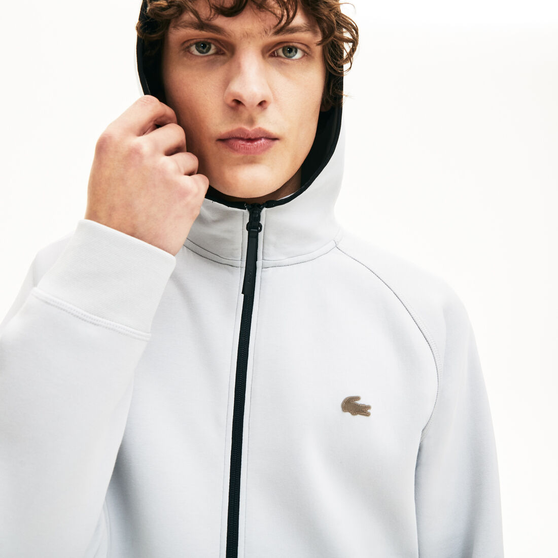 قميص ثقيل مزود بغطاء للرأس من مجموعة Lacoste Motion للرجال