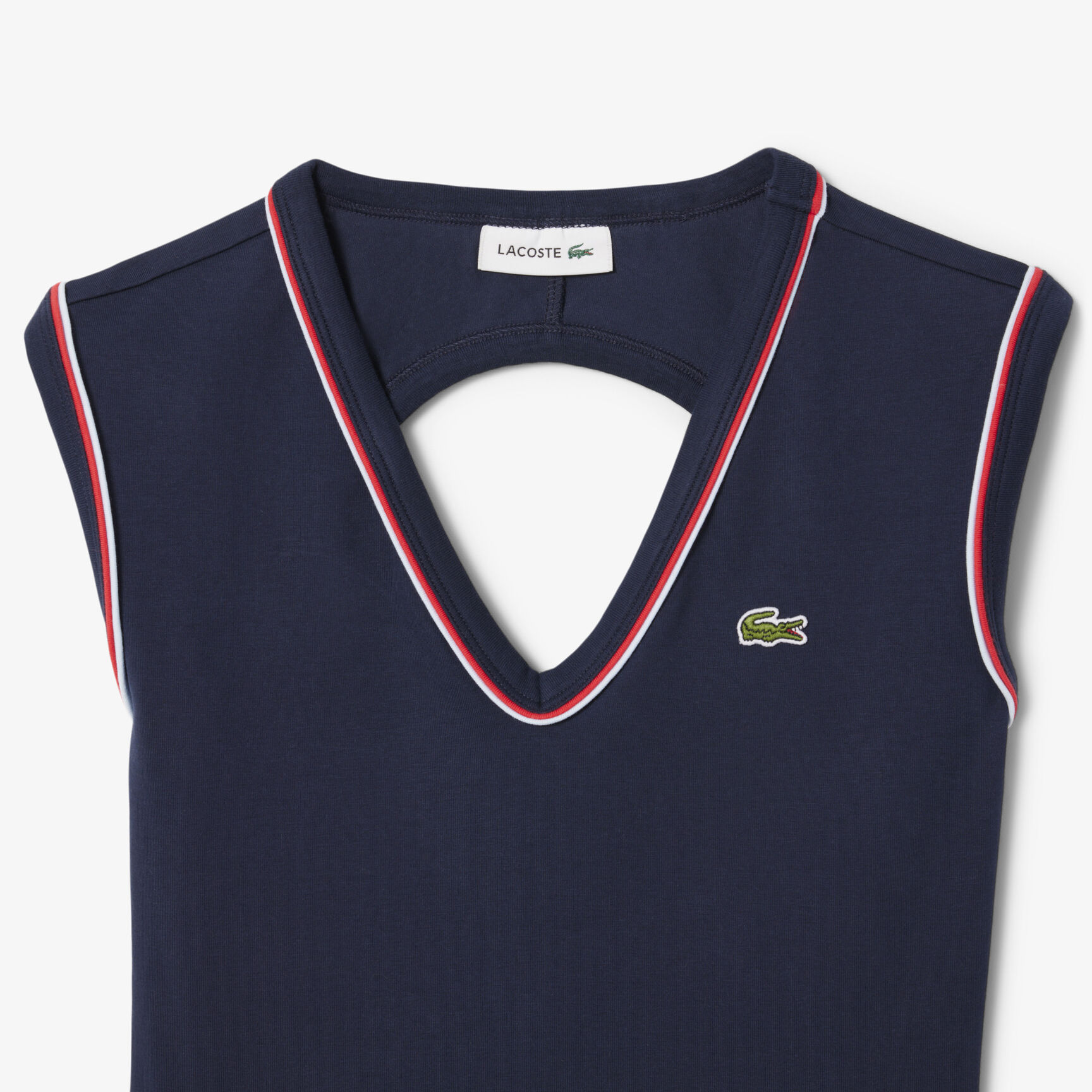 بدلة قطنية مفتوحة من الخلف بقصة ضيقة