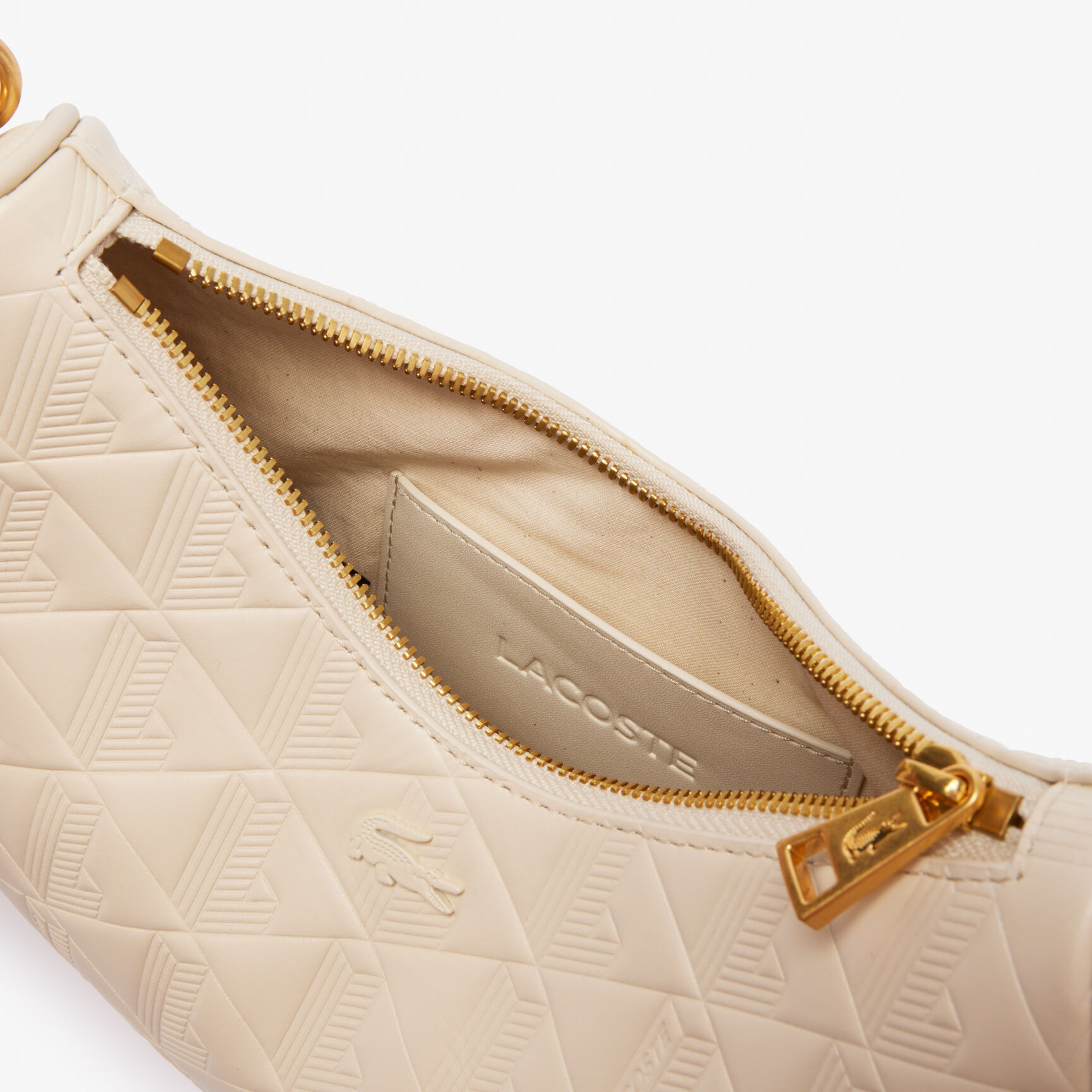 Maheki Embossed Leather Half Moon Purse