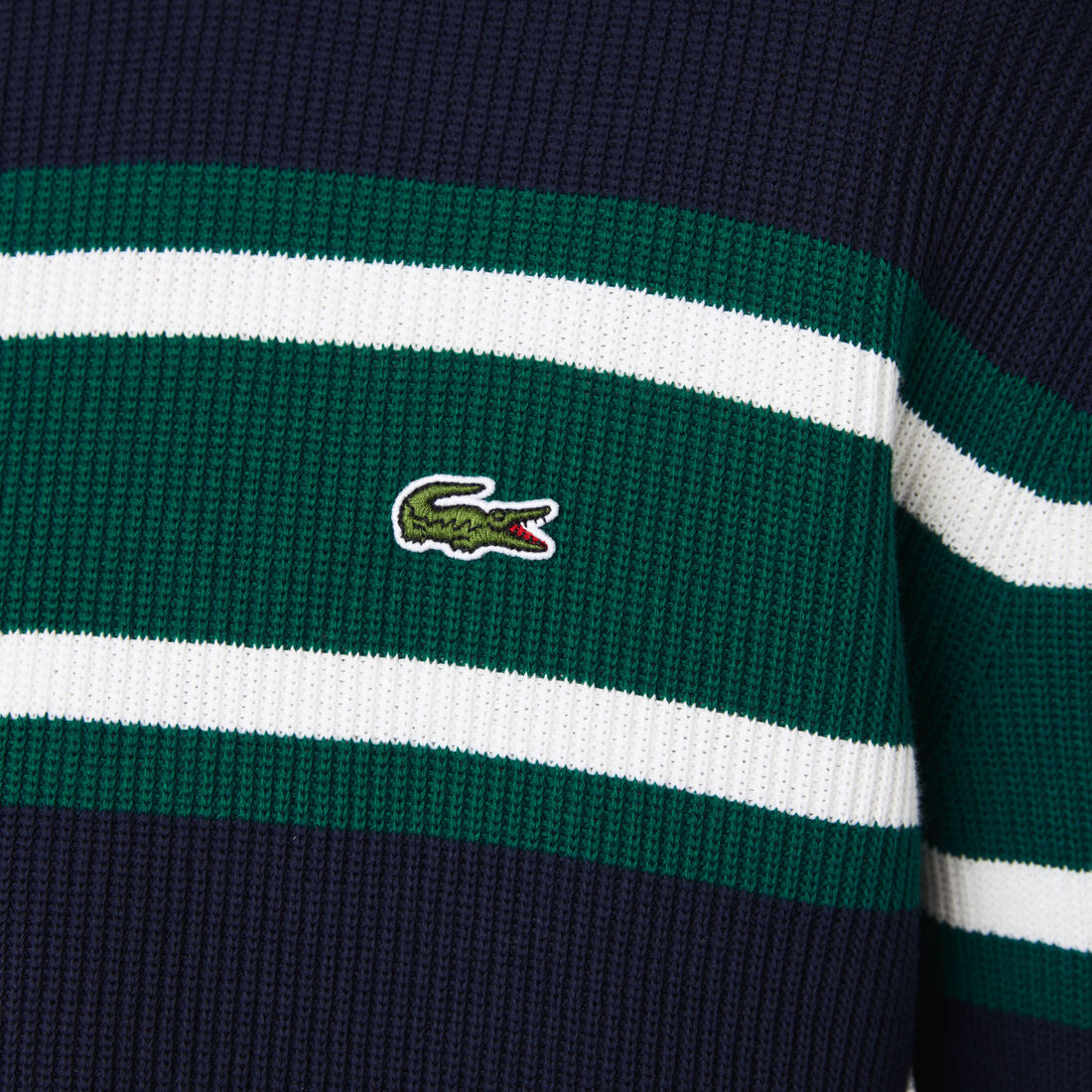 كنزة رجالية من القطن مخططة برقبة دائرية كنزة رجالية من القطن مخططة برقبة دائرية