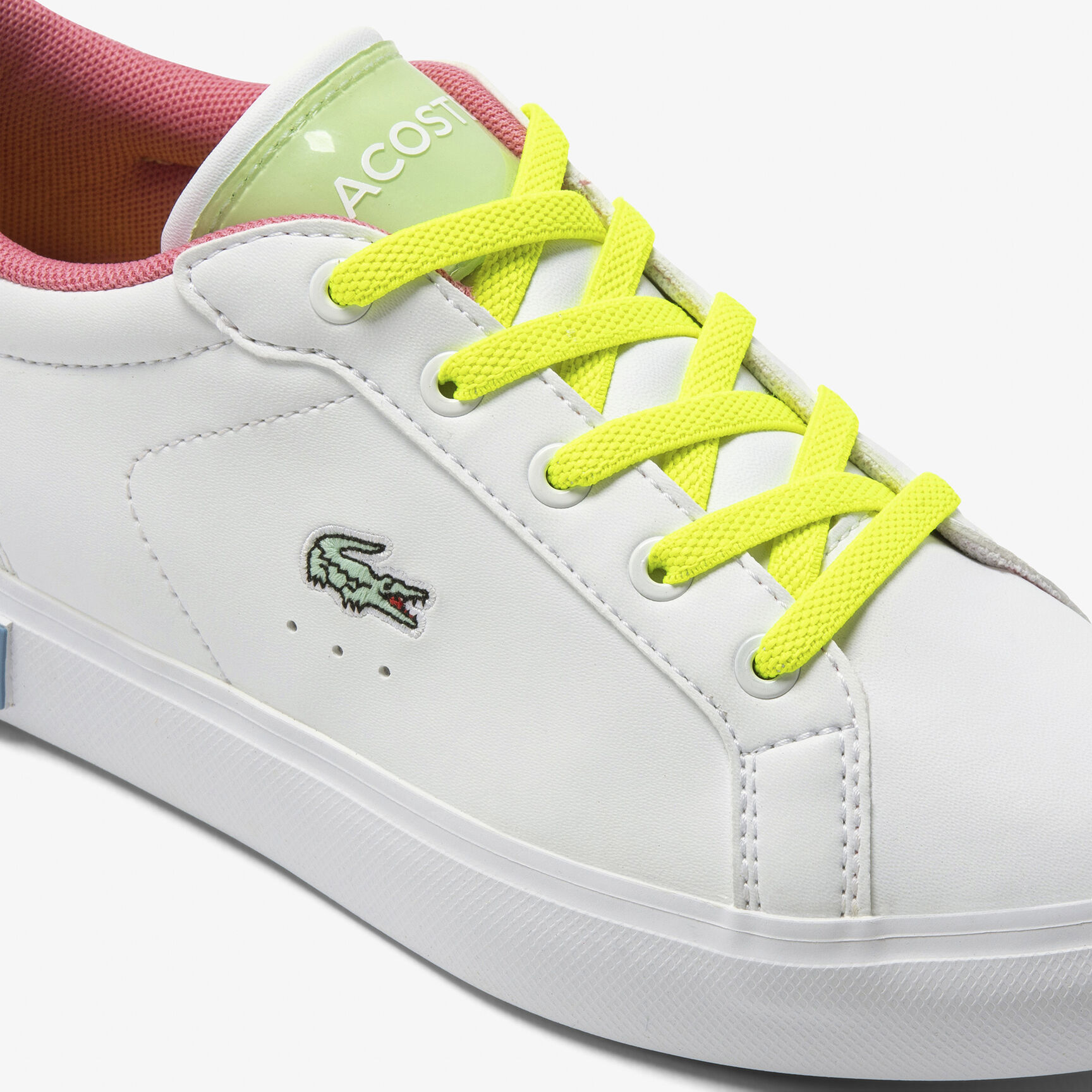 Children's Lacoste Powercourt Synthetic Colour Pop Trainers