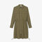 lacoste oversized cotton zip front shirt dress