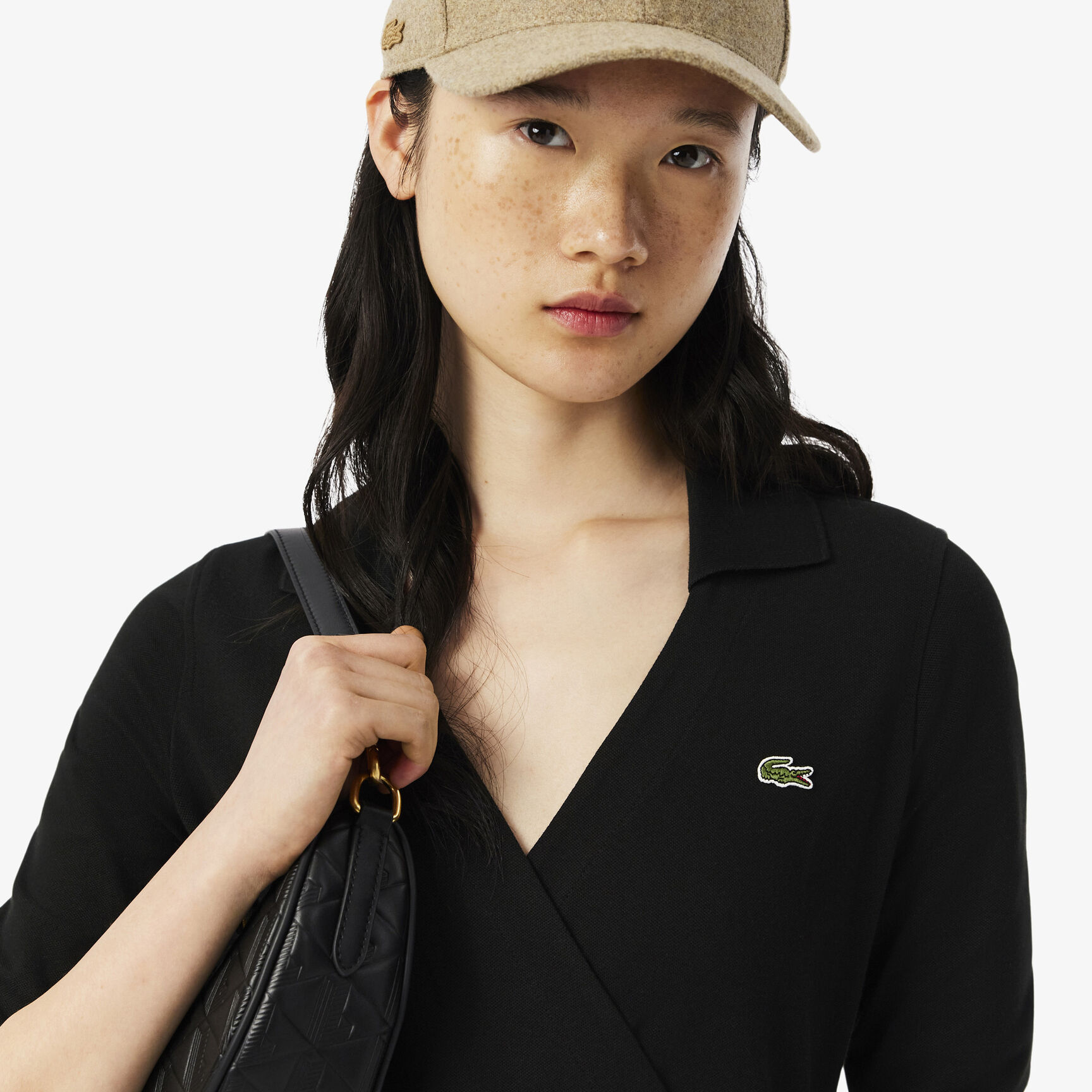 Slim Fit Polo Collar Wrap Dress