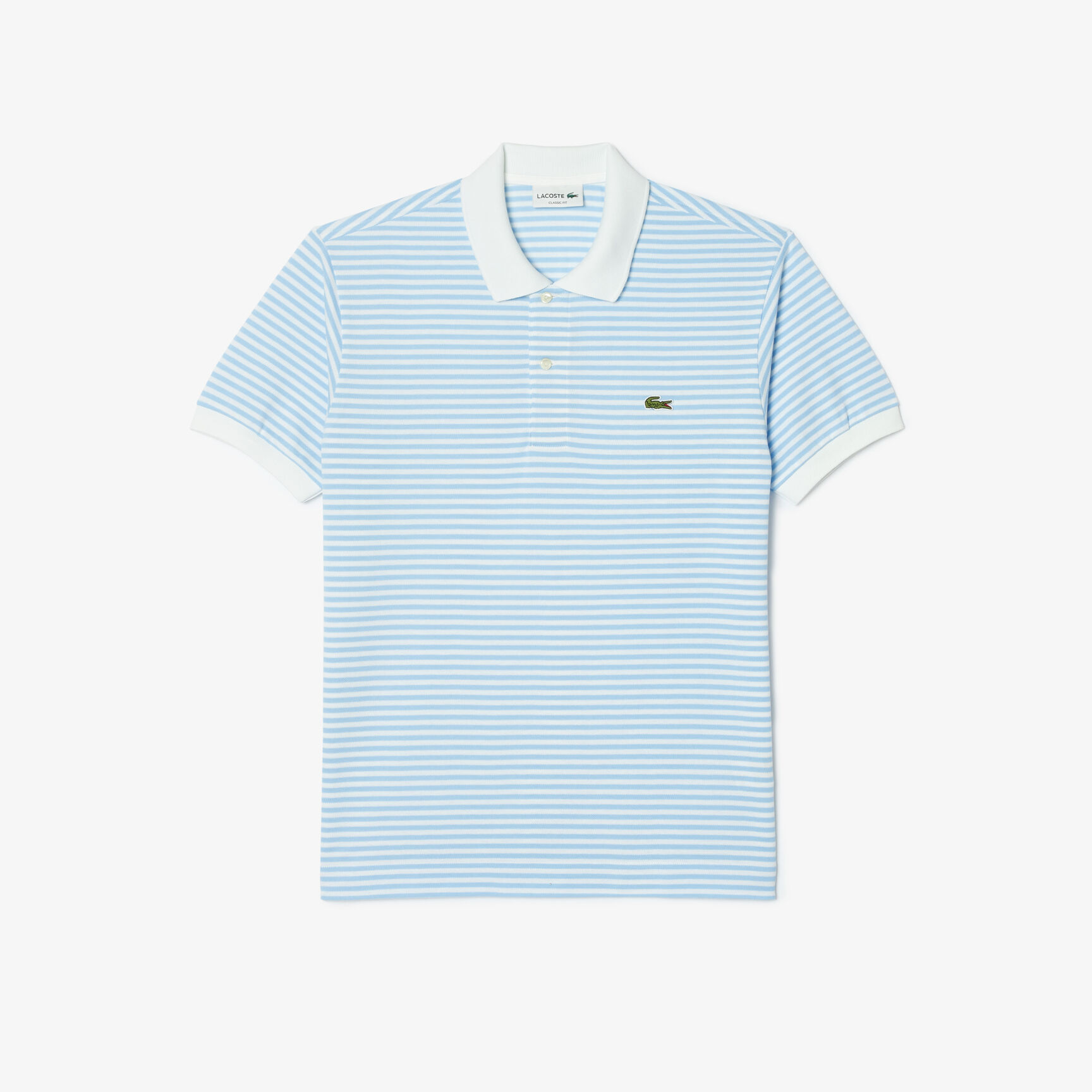 Classic Fit L.12.12 Striped Petit Pique Polo Shirt Classic Fit L.12.12 Striped Petit Pique Polo Shirt