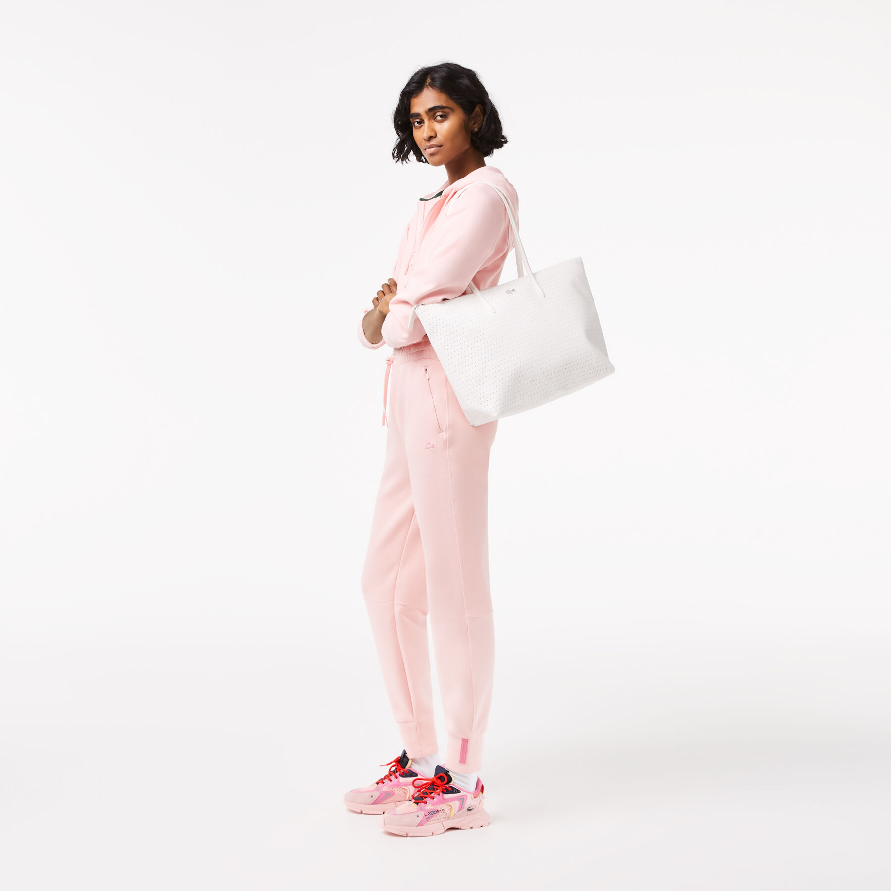 Women’s Lacoste L.12.12 Large Perforated Tote women s lacoste l 12 12 large perforated tote