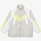 lacoste oversized hooded colourblock jacket with adjustable waist