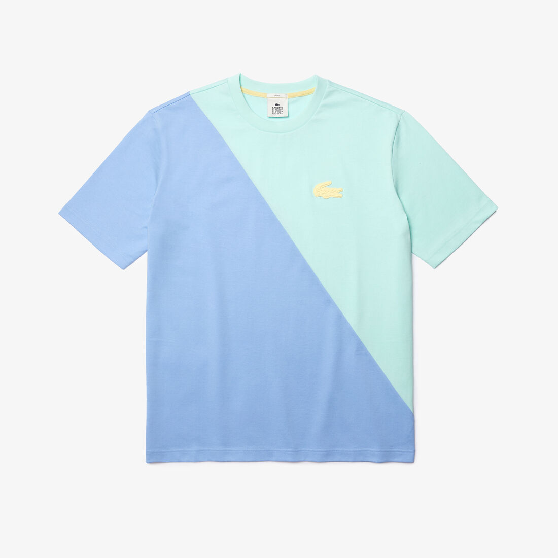 Unisex Lacoste LIVE Loose Fit Bicolour Cotton T-shirt