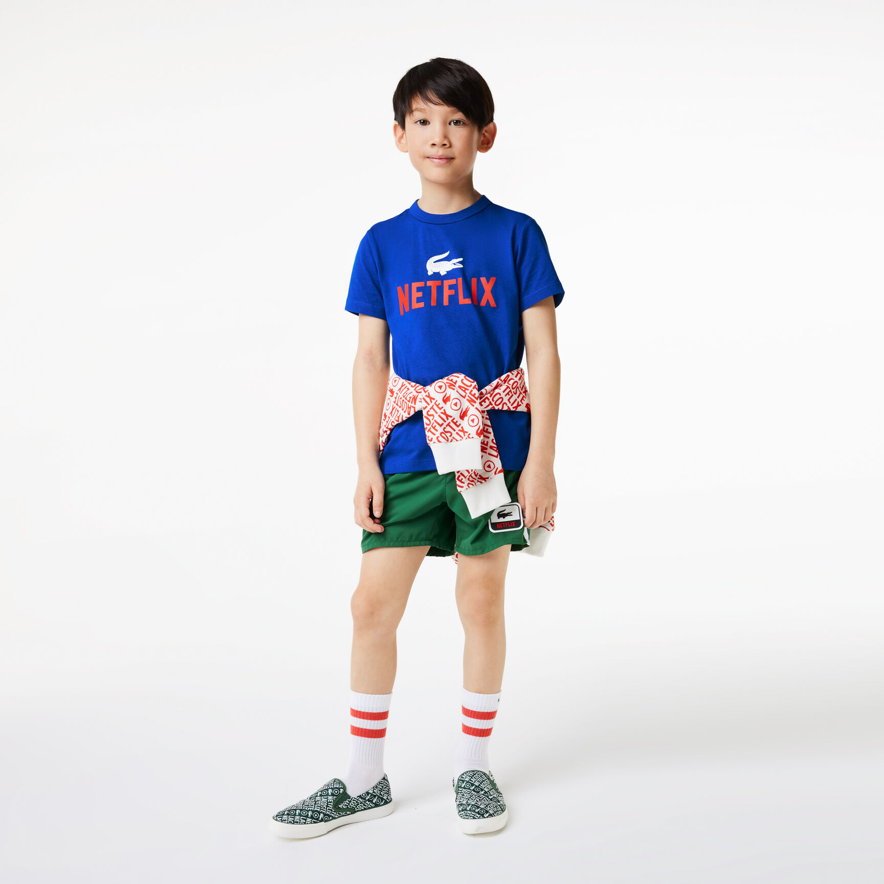 Kids' Lacoste x Netflix Organic Cotton Print T-shirt