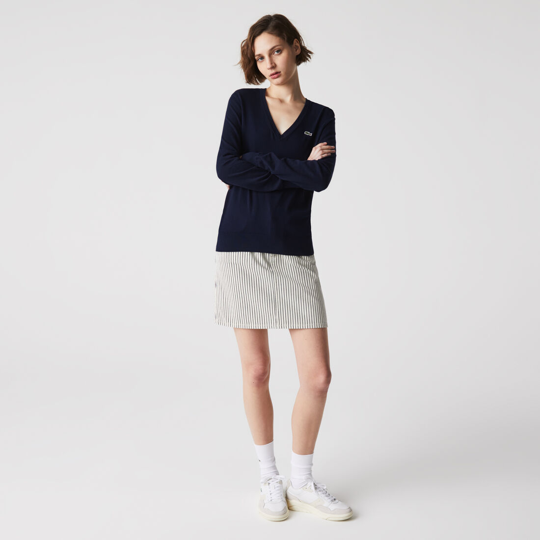 Women’s V-neck Loose Organic Cotton Sweater