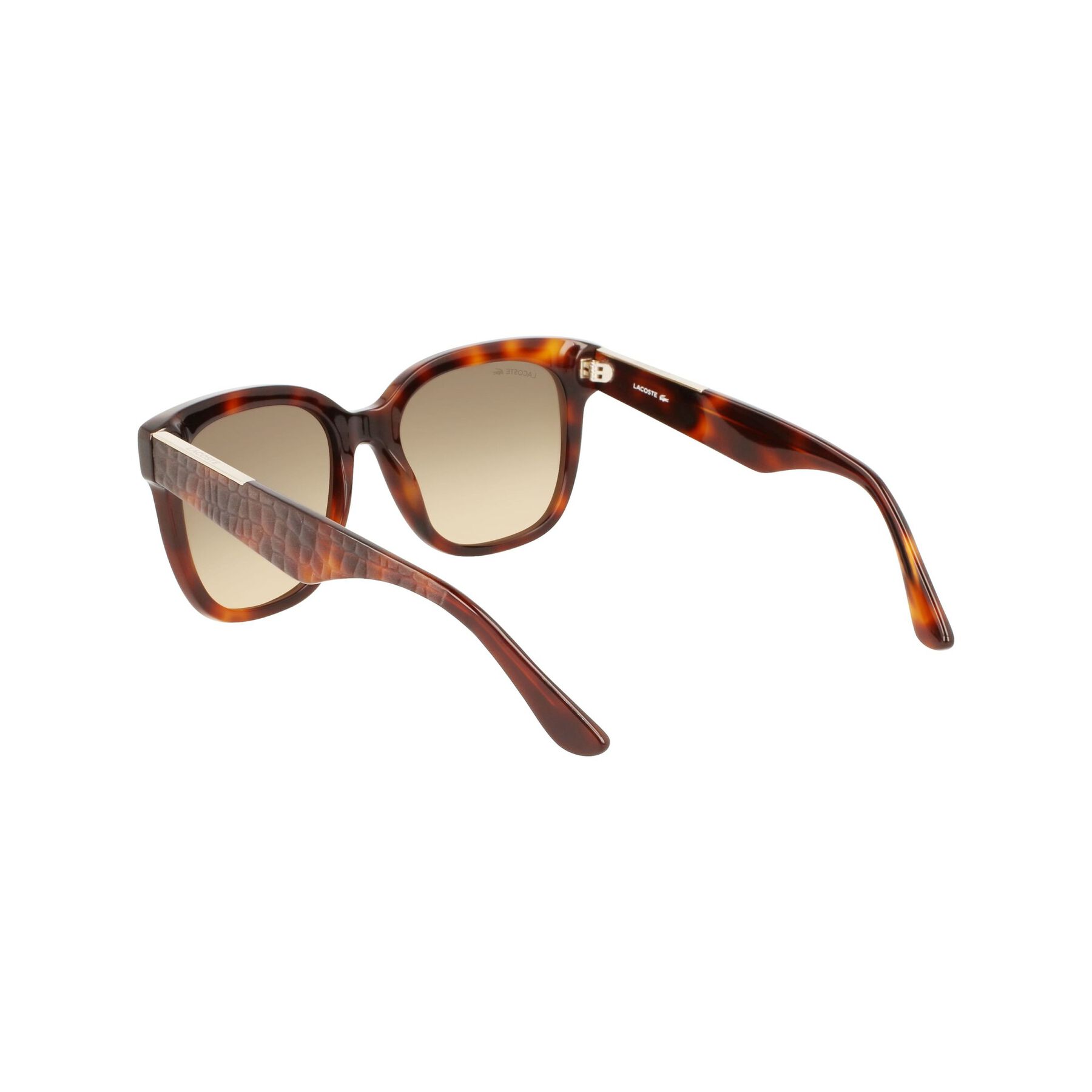 lacoste women s rectangle acetate croco skin sunglasses