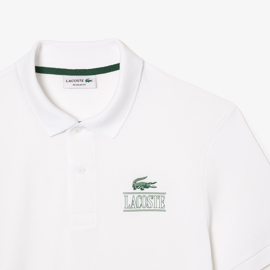 Lacoste Signature Print Stretch Pique Polo Shirt Lacoste Signature Print Stretch Pique Polo Shirt