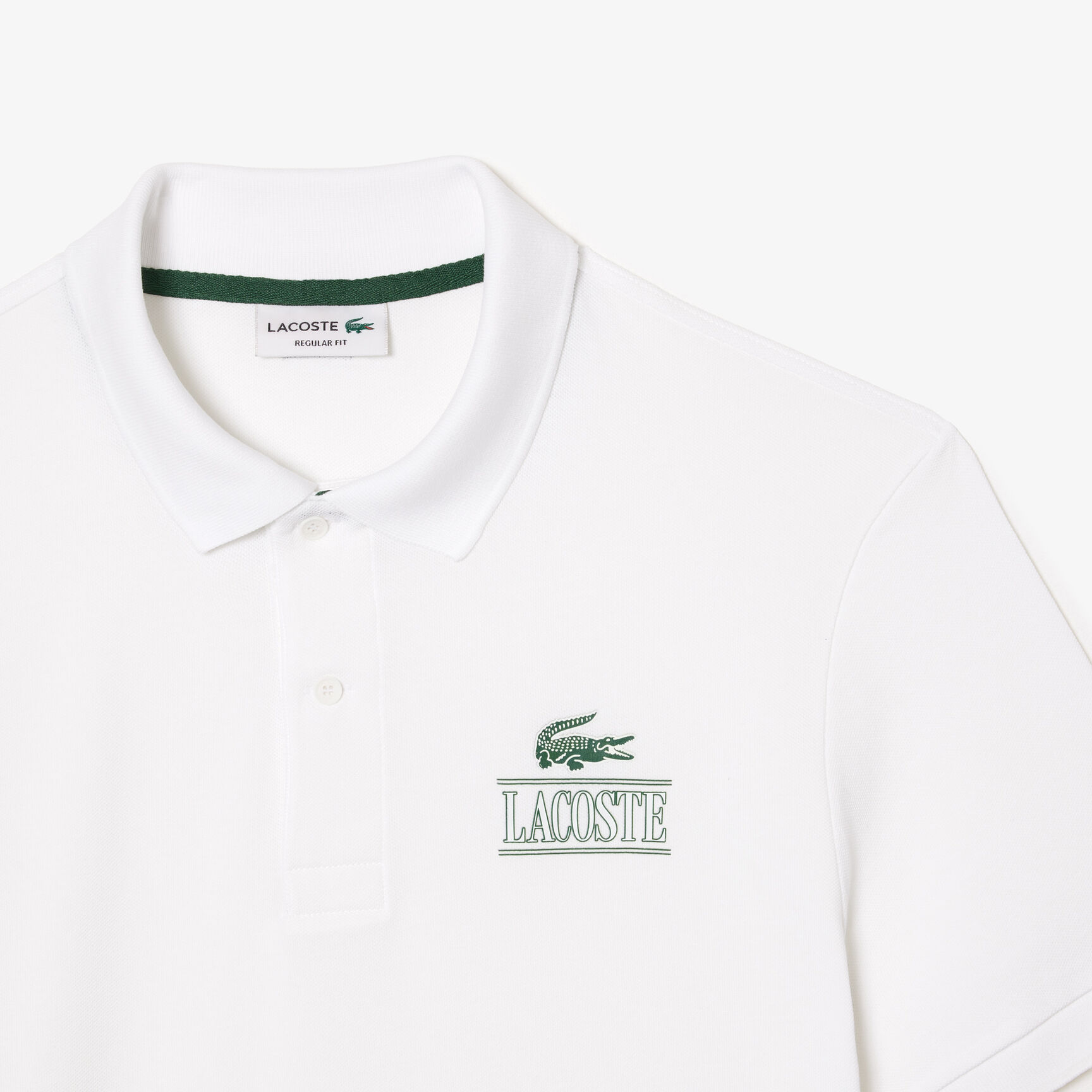 Lacoste Signature Print Stretch Pique Polo Shirt Lacoste Signature Print Stretch Pique Polo Shirt