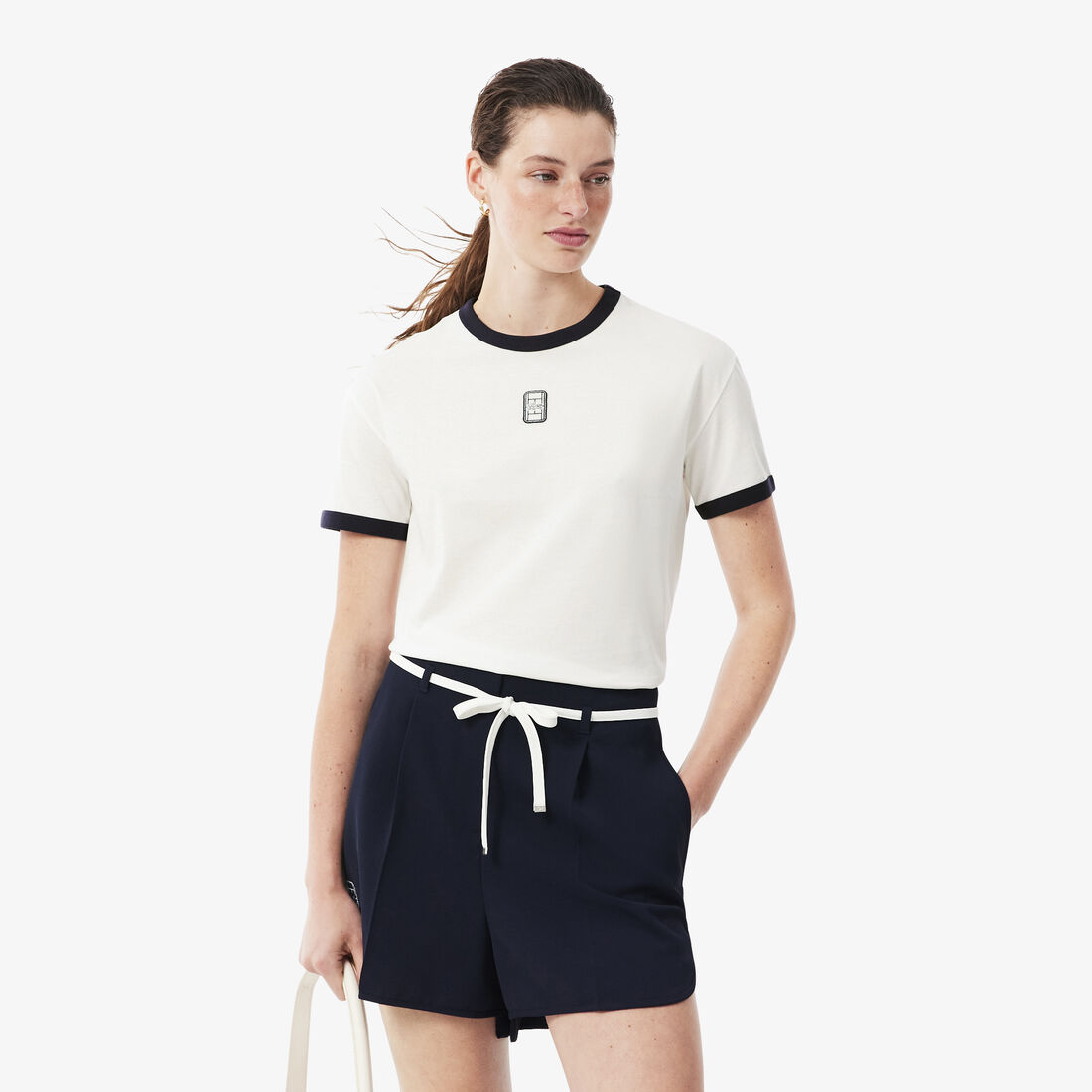 Embroidered Badge Jersey T-shirt lacoste embroidered badge jersey t shirt