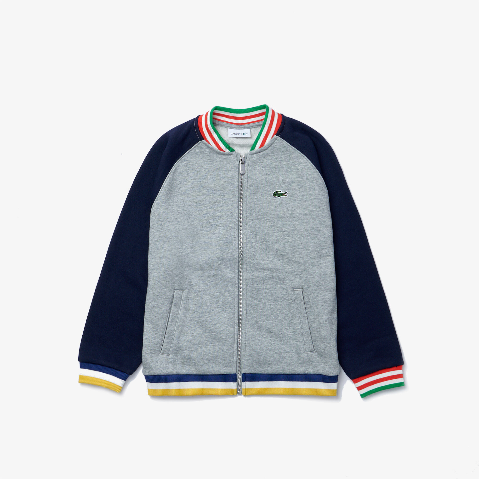 Boys’ Bicolor Striped Accents Fleece Teddy Jacket Boys’ Bicolor Striped Accents Fleece Teddy Jacket