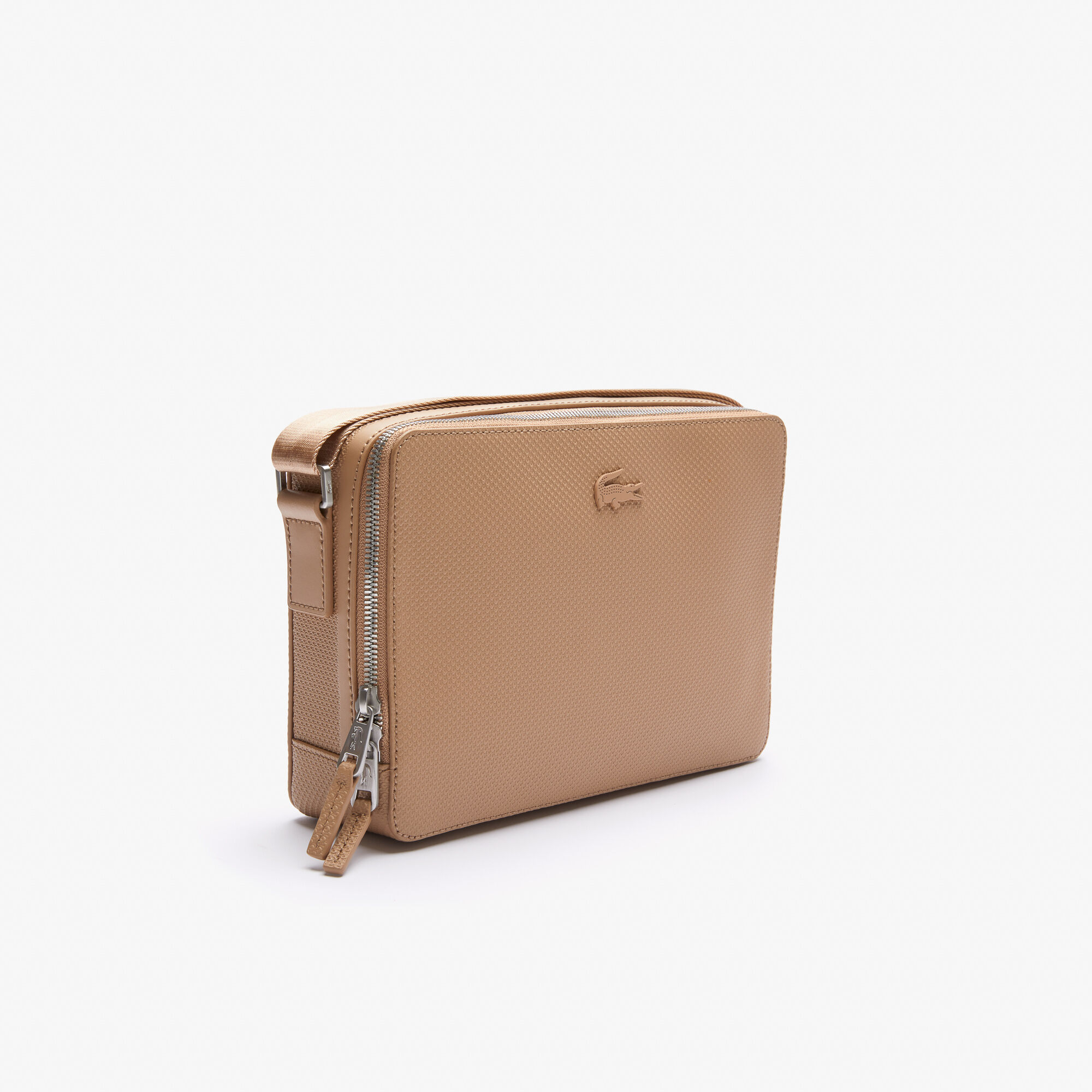 Men's Chantaco Matte Stitched Leather Zippered Crossbody Bag Men's Chantaco Matte Stitched Leather Zippered Crossbody Bag