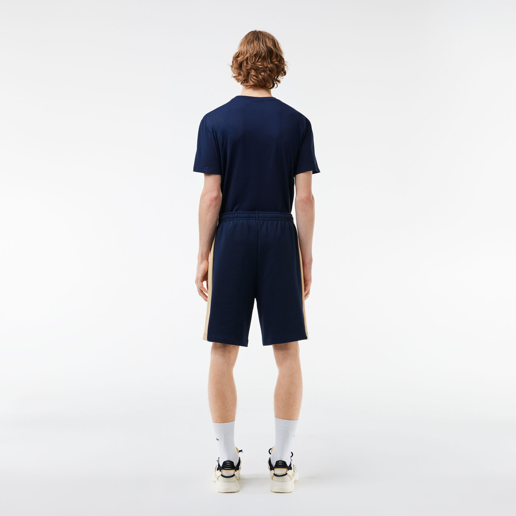 Printed Unbrushed Fleece Colourblock Jogger Shorts Printed Unbrushed Fleece Colourblock Jogger Shorts