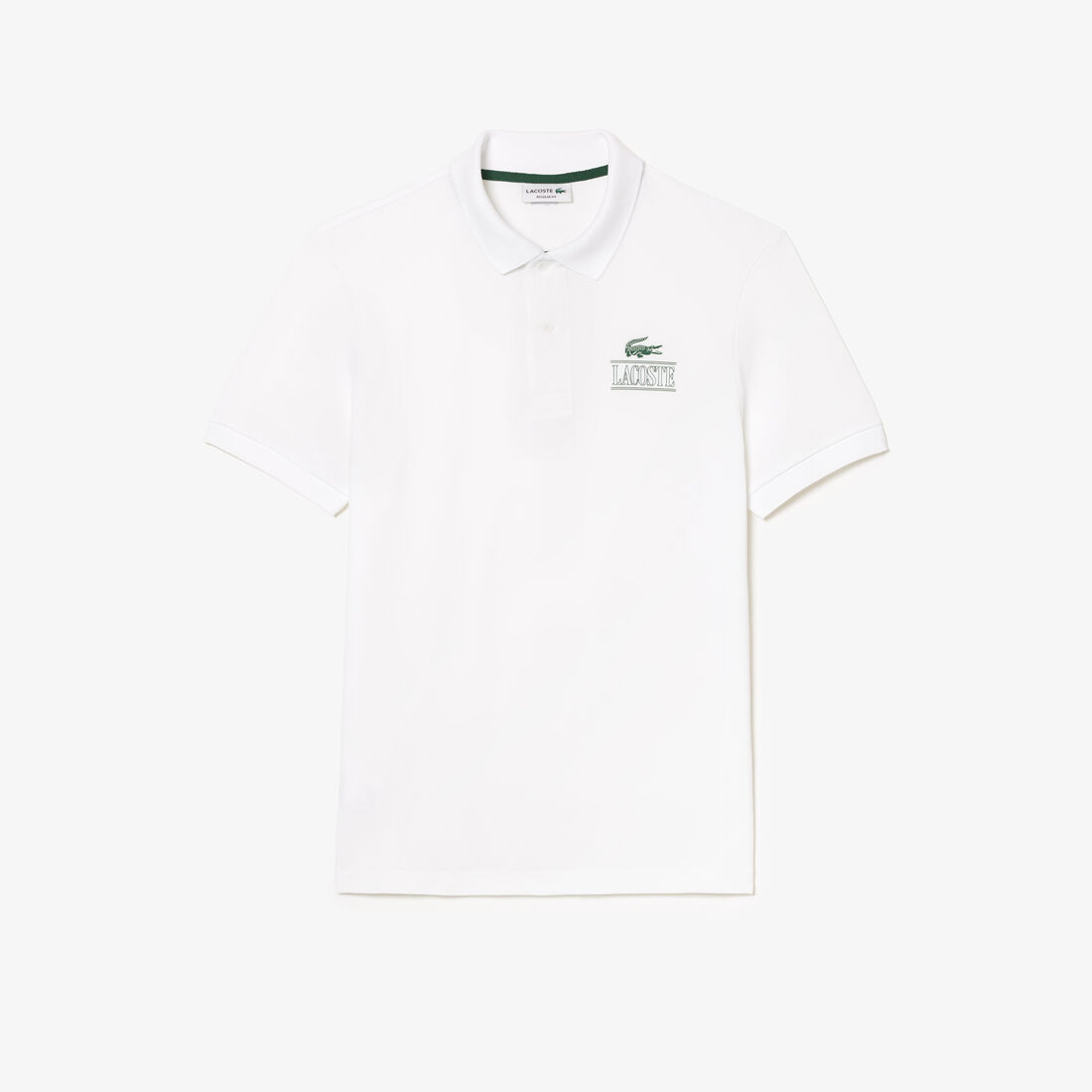 Lacoste Signature Print Stretch Pique Polo Shirt Lacoste Signature Print Stretch Pique Polo Shirt