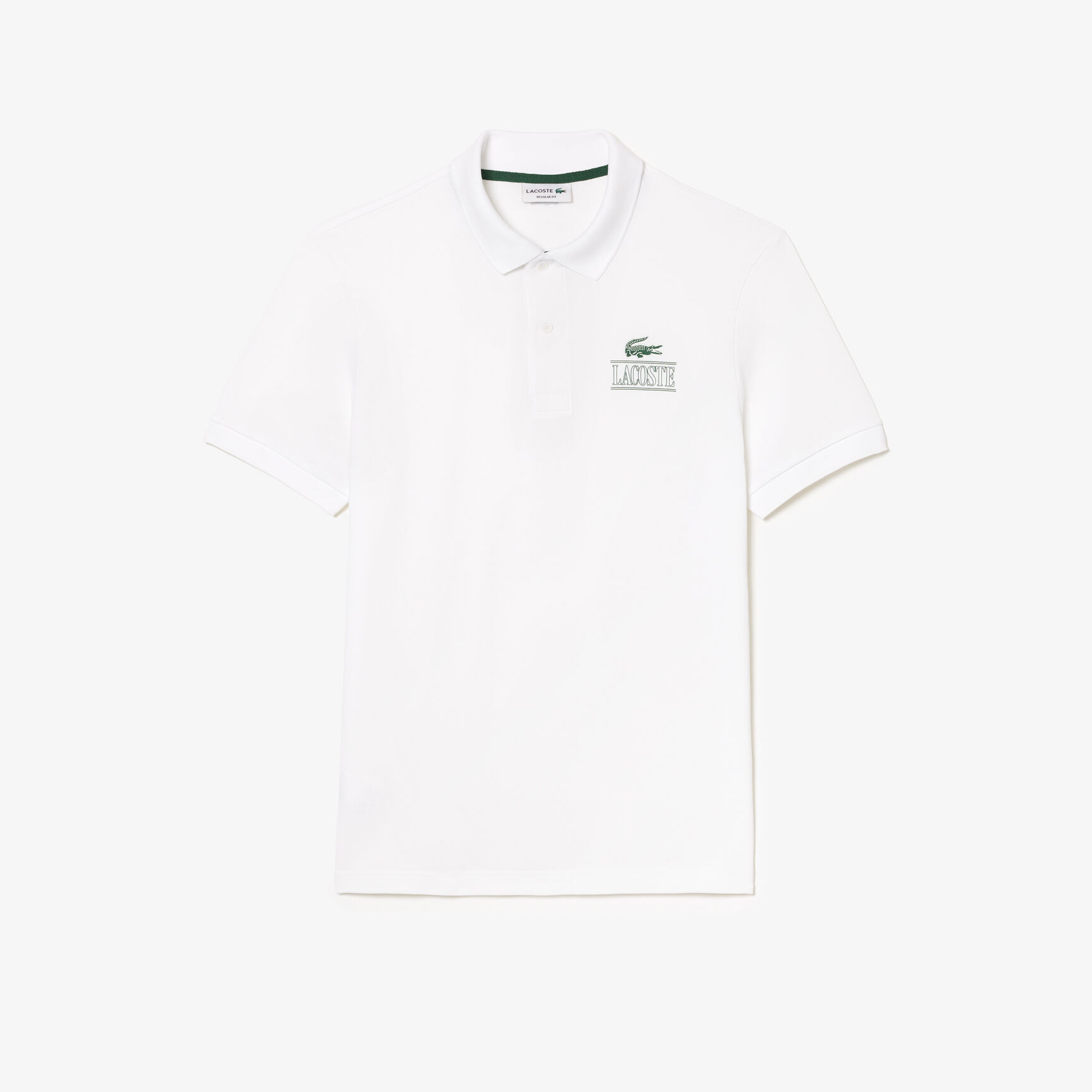 Lacoste Signature Print Stretch Pique Polo Shirt Lacoste Signature Print Stretch Pique Polo Shirt
