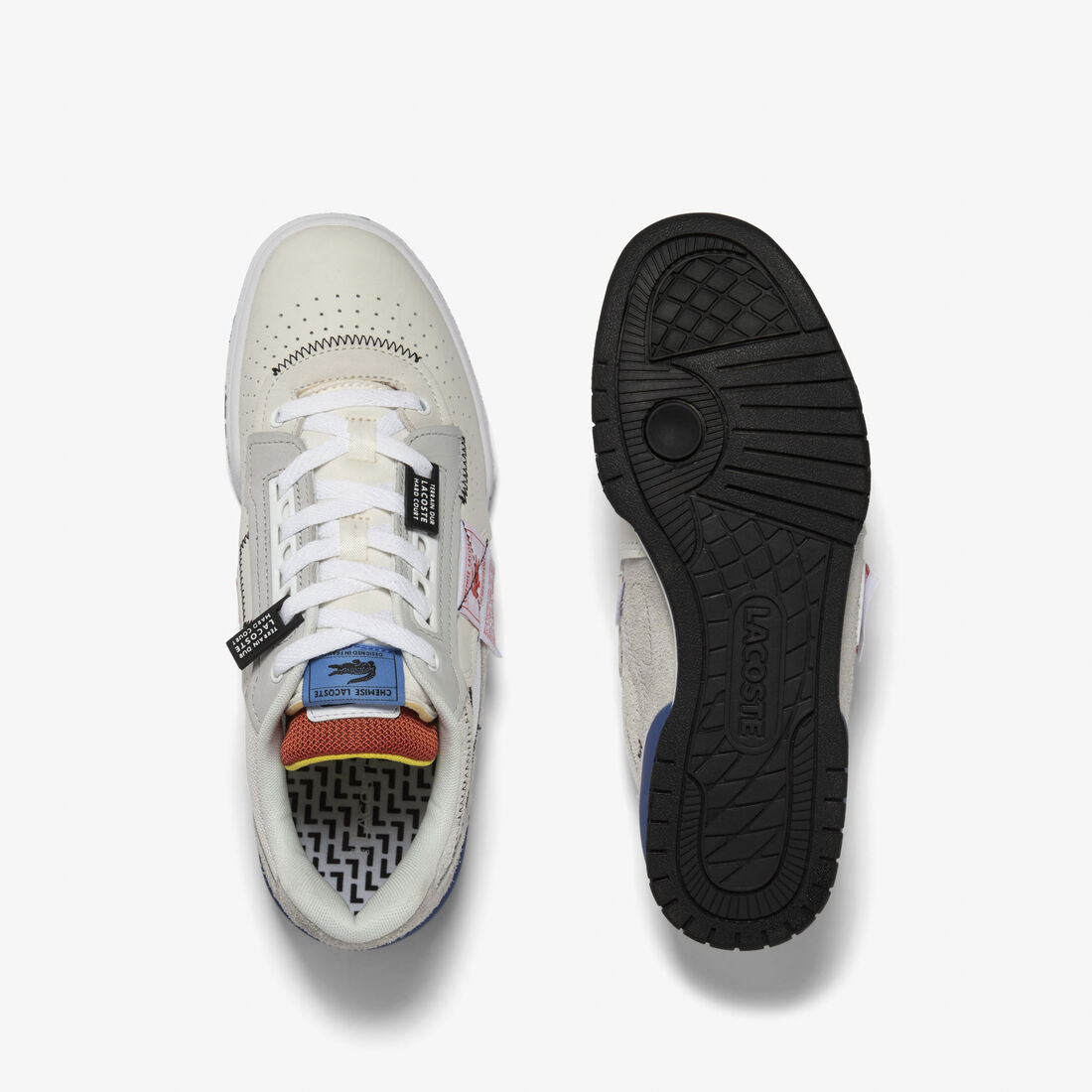 Men's Lacoste M89 Leather Tricolour Trainers Men's Lacoste M89 Leather Tricolour Trainers