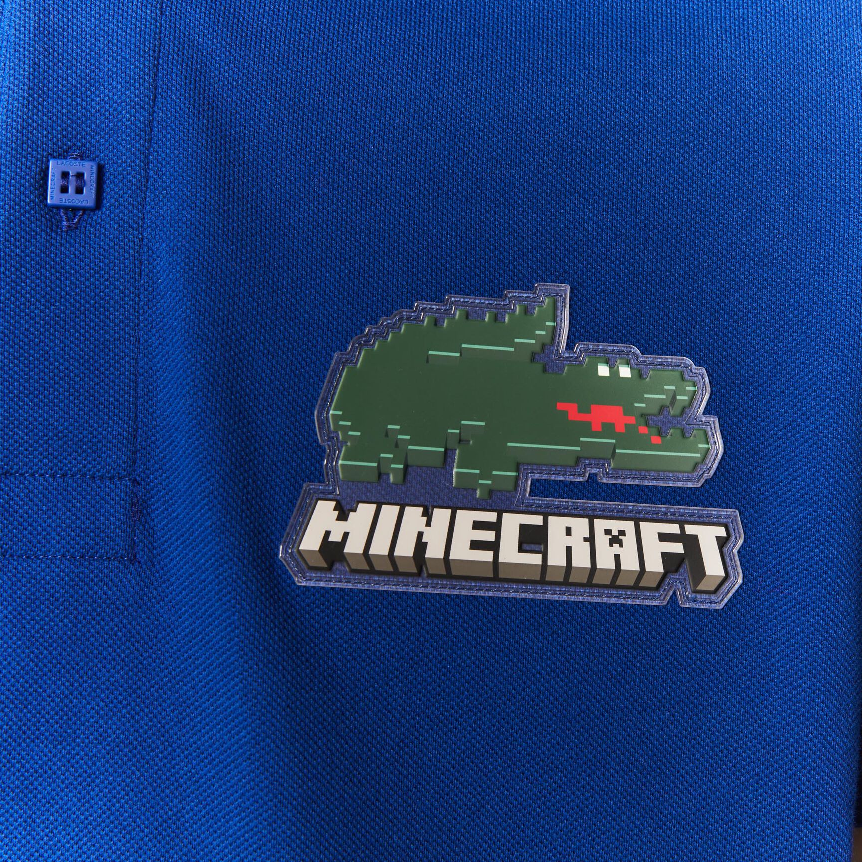 تيشيرت بولو قطن عضوي بقصة كلاسيكية للجنسين مجموعة Lacoste x Minecraft تيشيرت بولو قطن عضوي بقصة كلاسيكية للجنسين مجموعة Lacoste x Minecraft