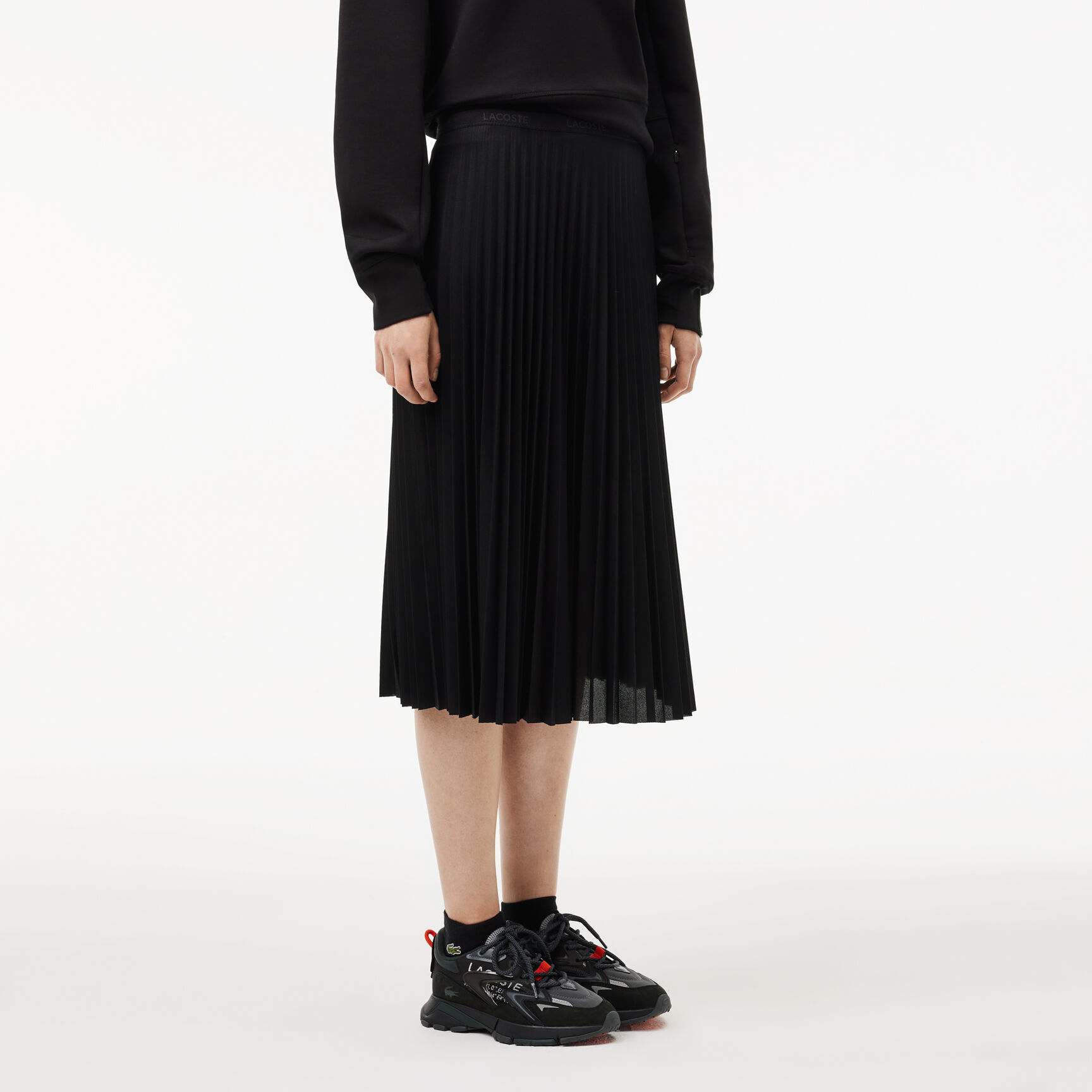 تنورة نسائية بطيات بخصر مطاطي تنورة نسائية بطيات بخصر مطاطي