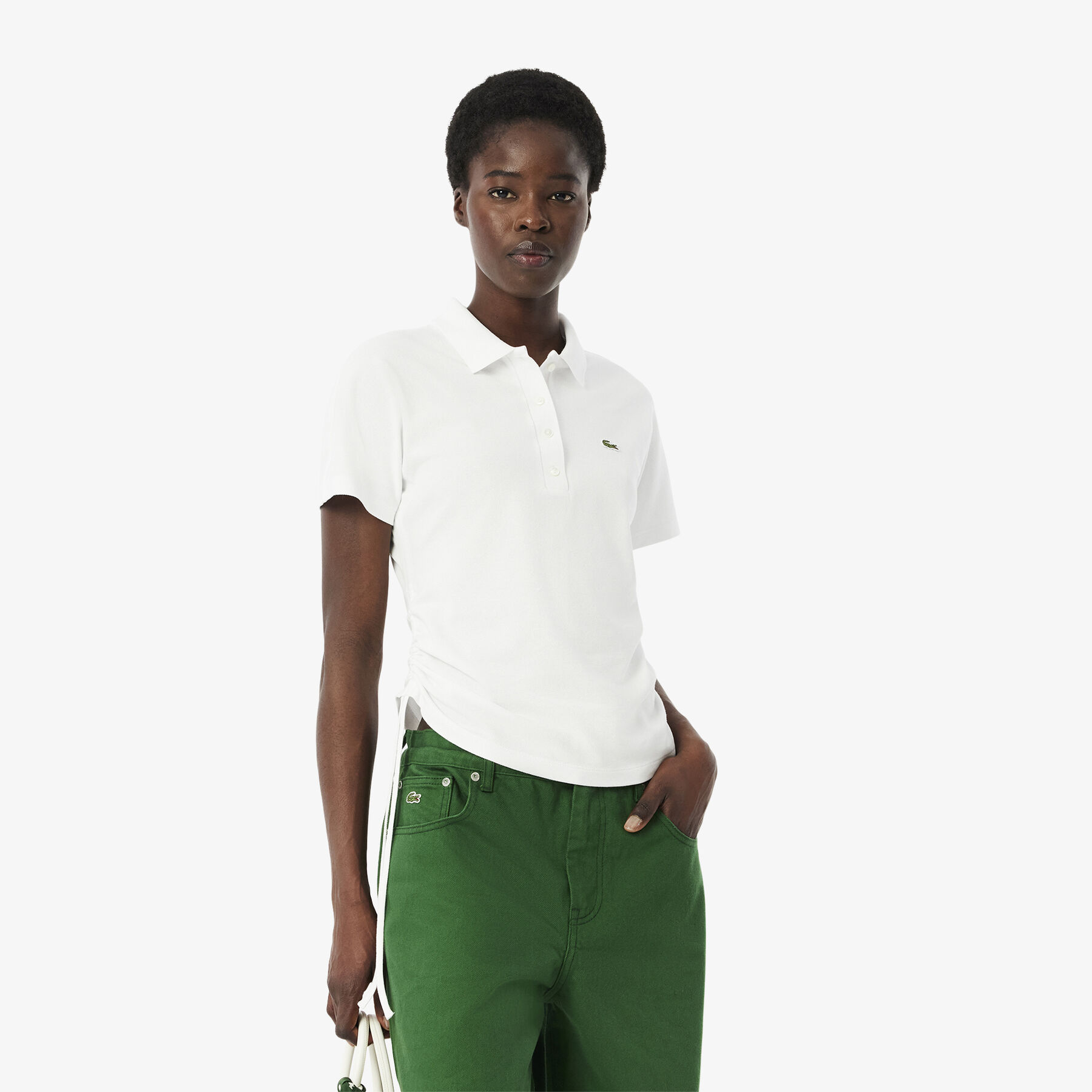 lacoste slim fit adjustable pique polo shirt