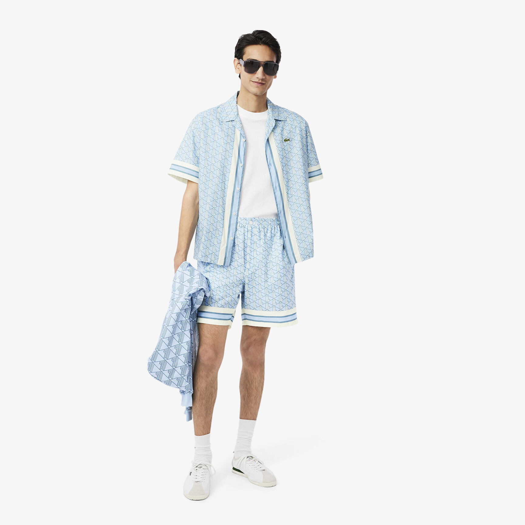 Lightweight Monogram Print Shorts