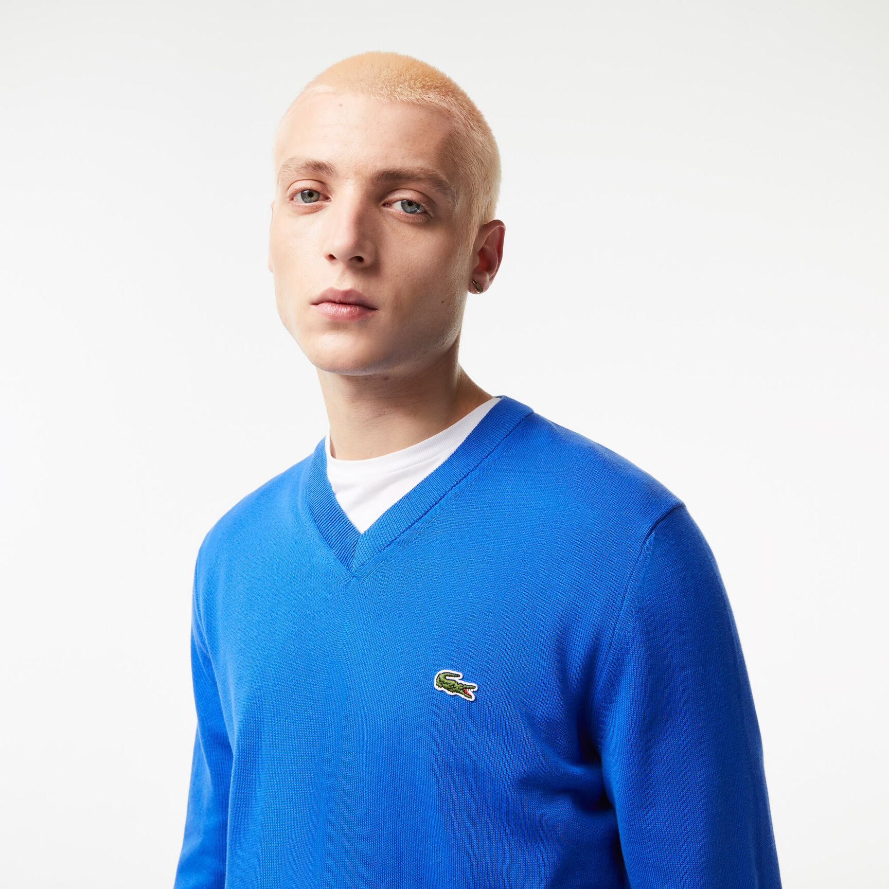 Monochrome Cotton V-neck Sweater Monochrome Cotton V-neck Sweater