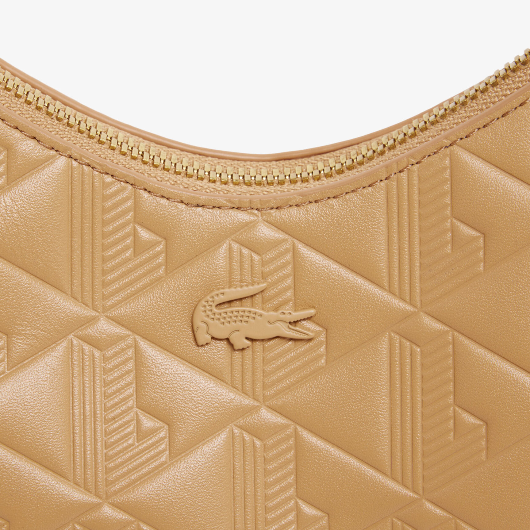 Maheki Embossed Leather Half Moon Purse