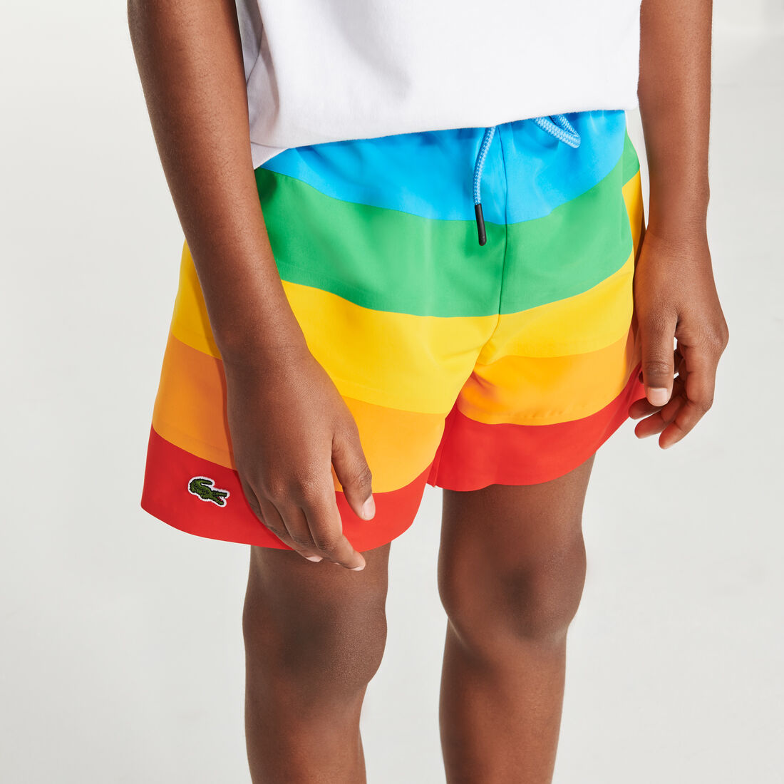 Boys’ Polaroid Collaboration Color Striped Swimming Trunks Boys’ Polaroid Collaboration Color Striped Swimming Trunks