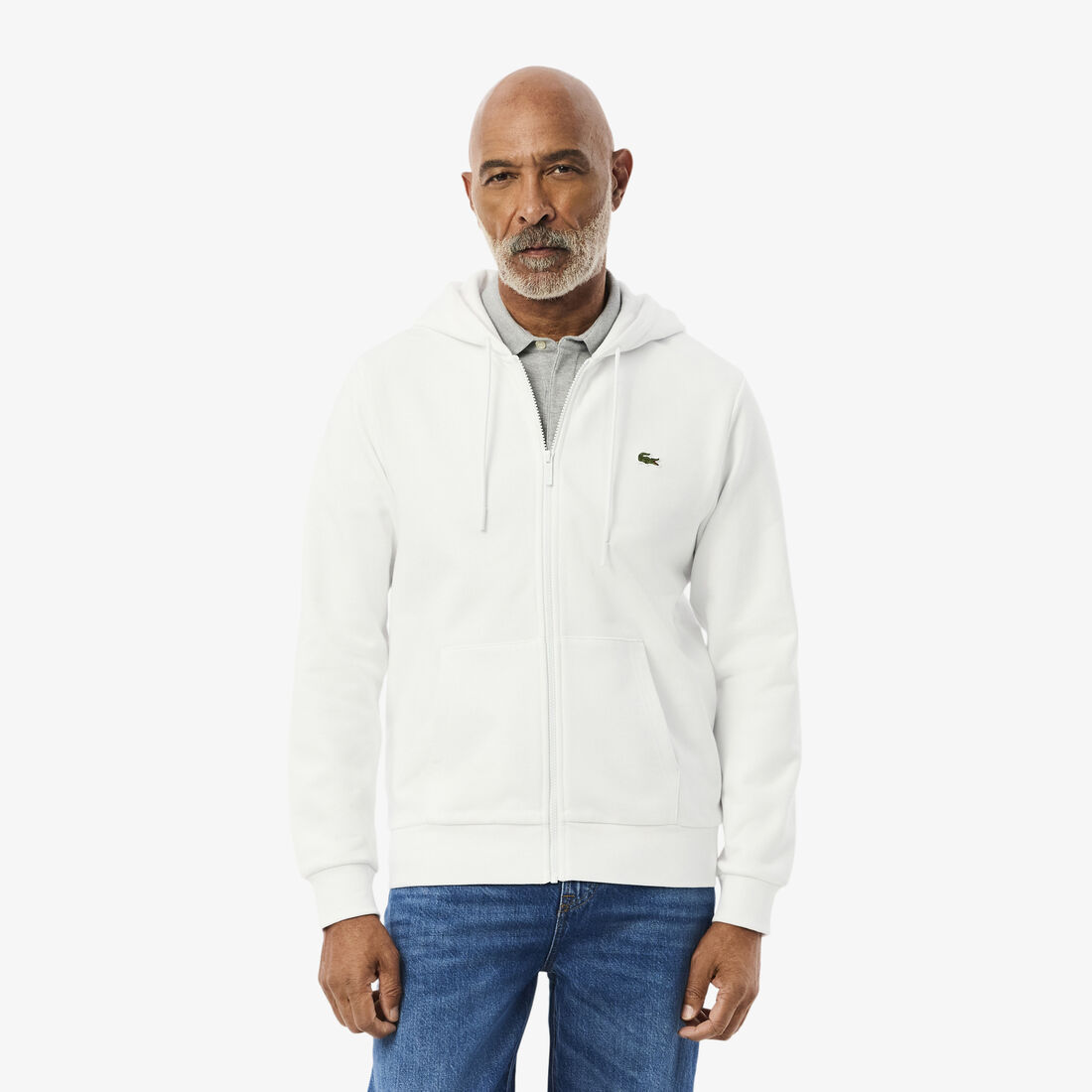 Classic Fit Zipped Fleece Sweatshirt