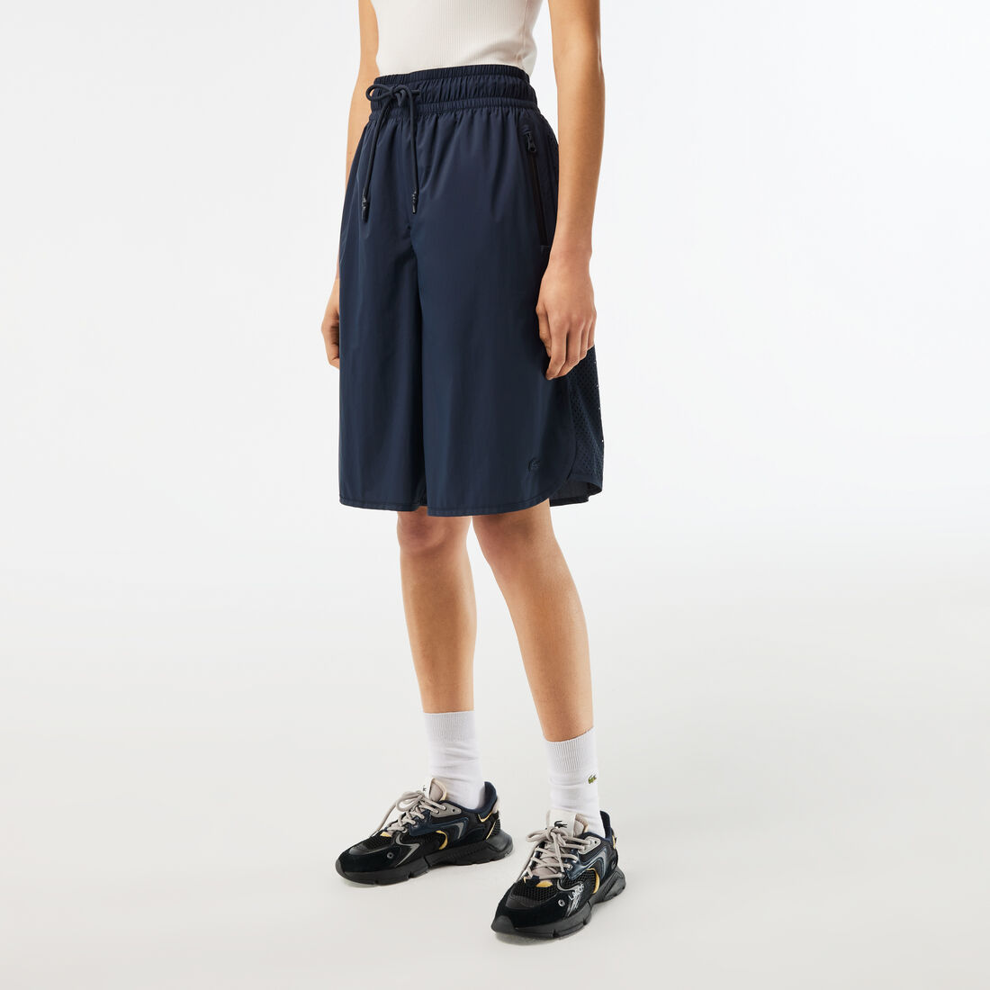 Women's Lacoste Two-Tone Taffeta Bermuda Shorts Women's Lacoste Two-Tone Taffeta Bermuda Shorts