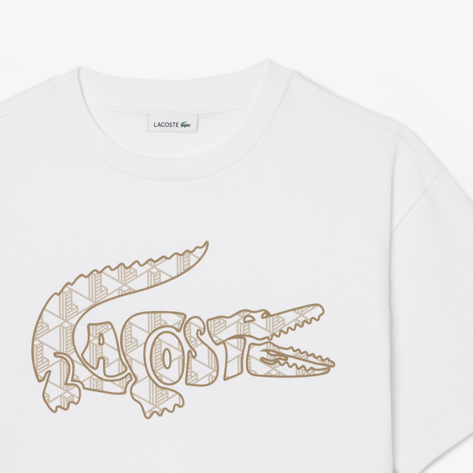 Monogram Print Cotton T-shirt lacoste monogram print cotton t shirt