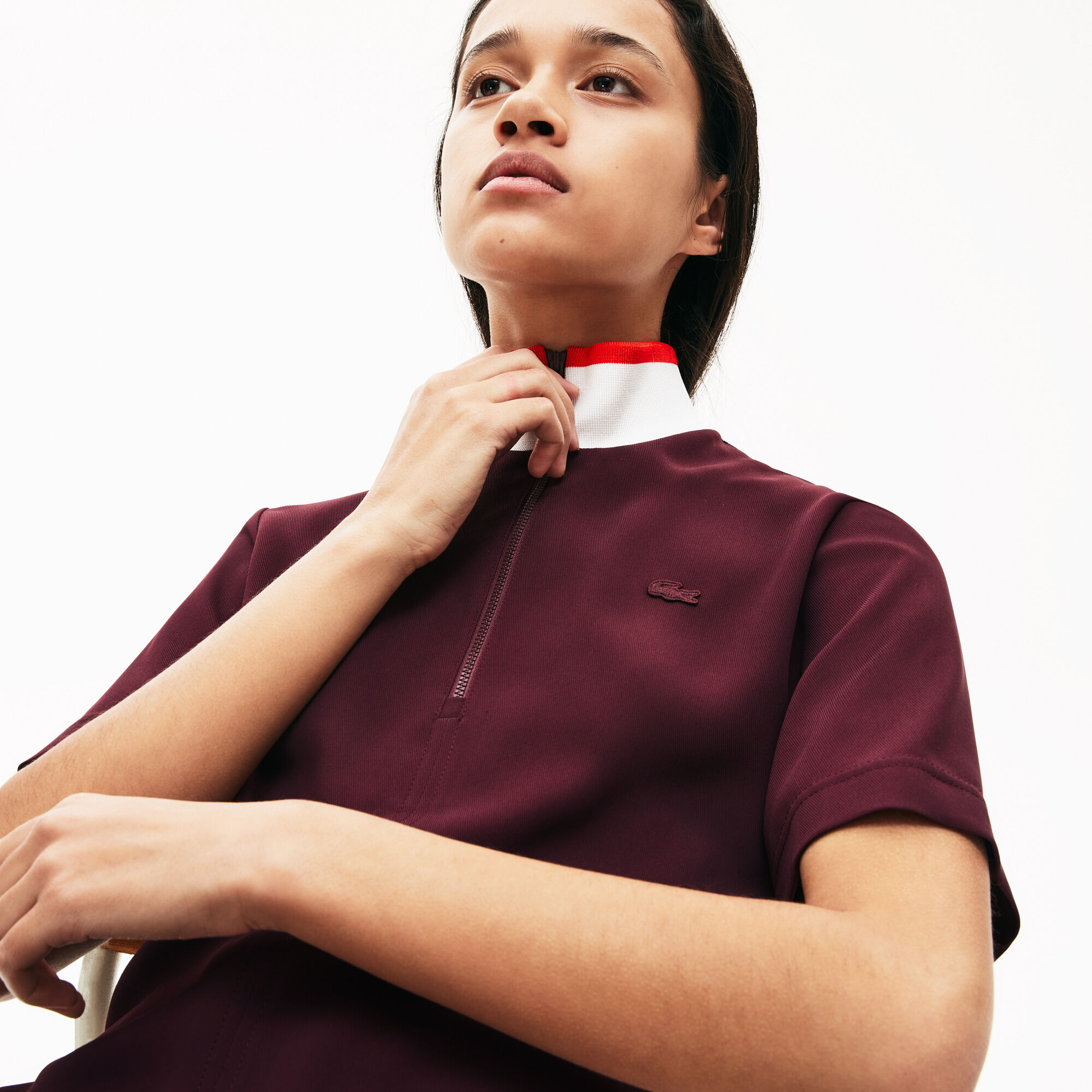 Women's Full Zip Flowy Polo Dress Women's Full Zip Flowy Polo Dress