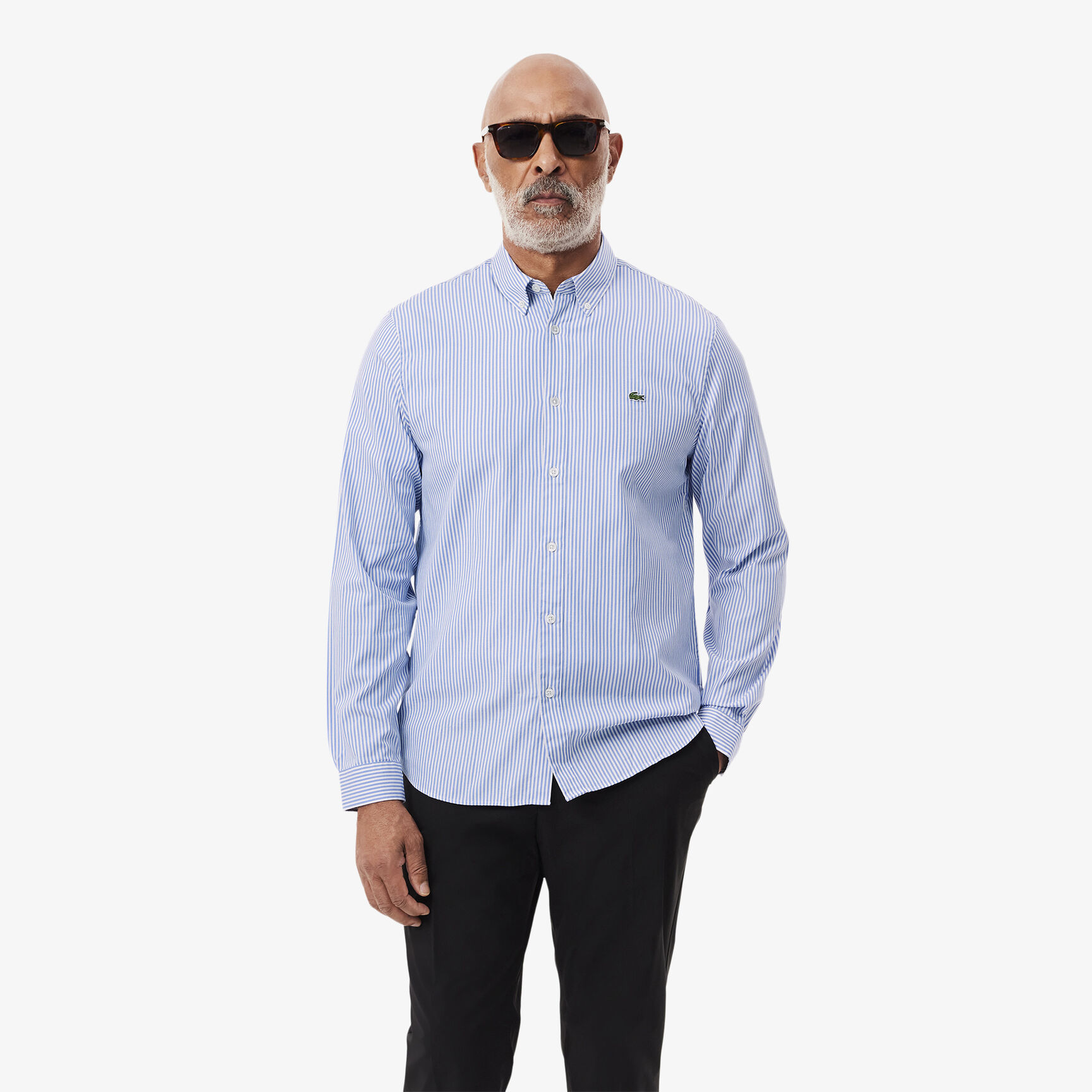 قميص قطن مخطط بقصة عادية للرجال قميص قطن مخطط بقصة عادية للرجال